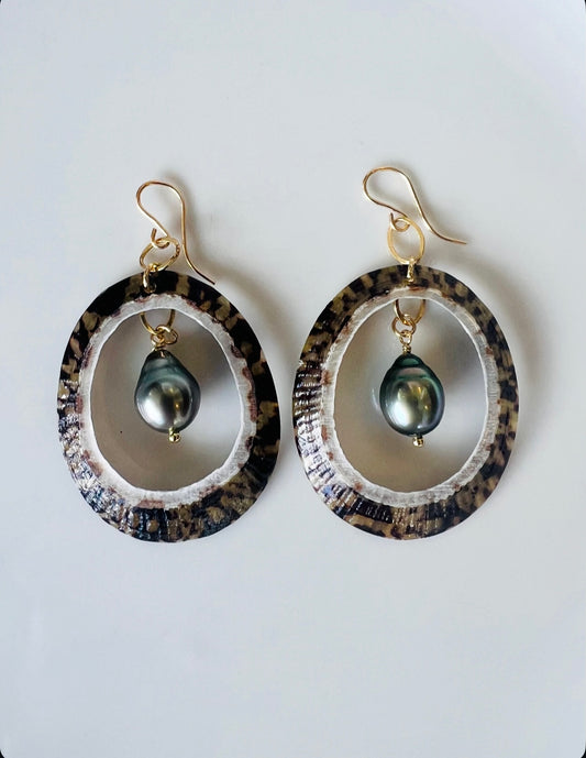 Tahitian ‘Opihi Earrings