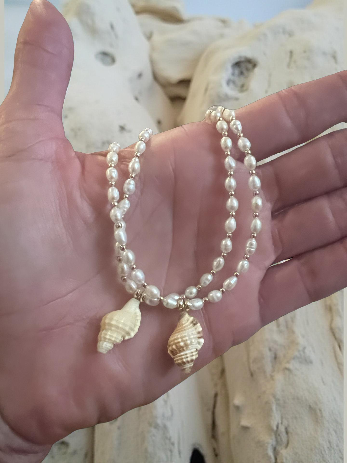 Triton & Pearl  Necklace - Gold