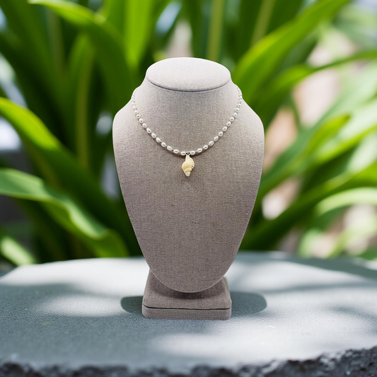 Triton & Pearl  Necklace - Gold
