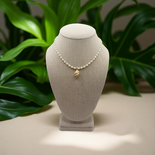 Triton & Pearl Necklace - Cinnamon