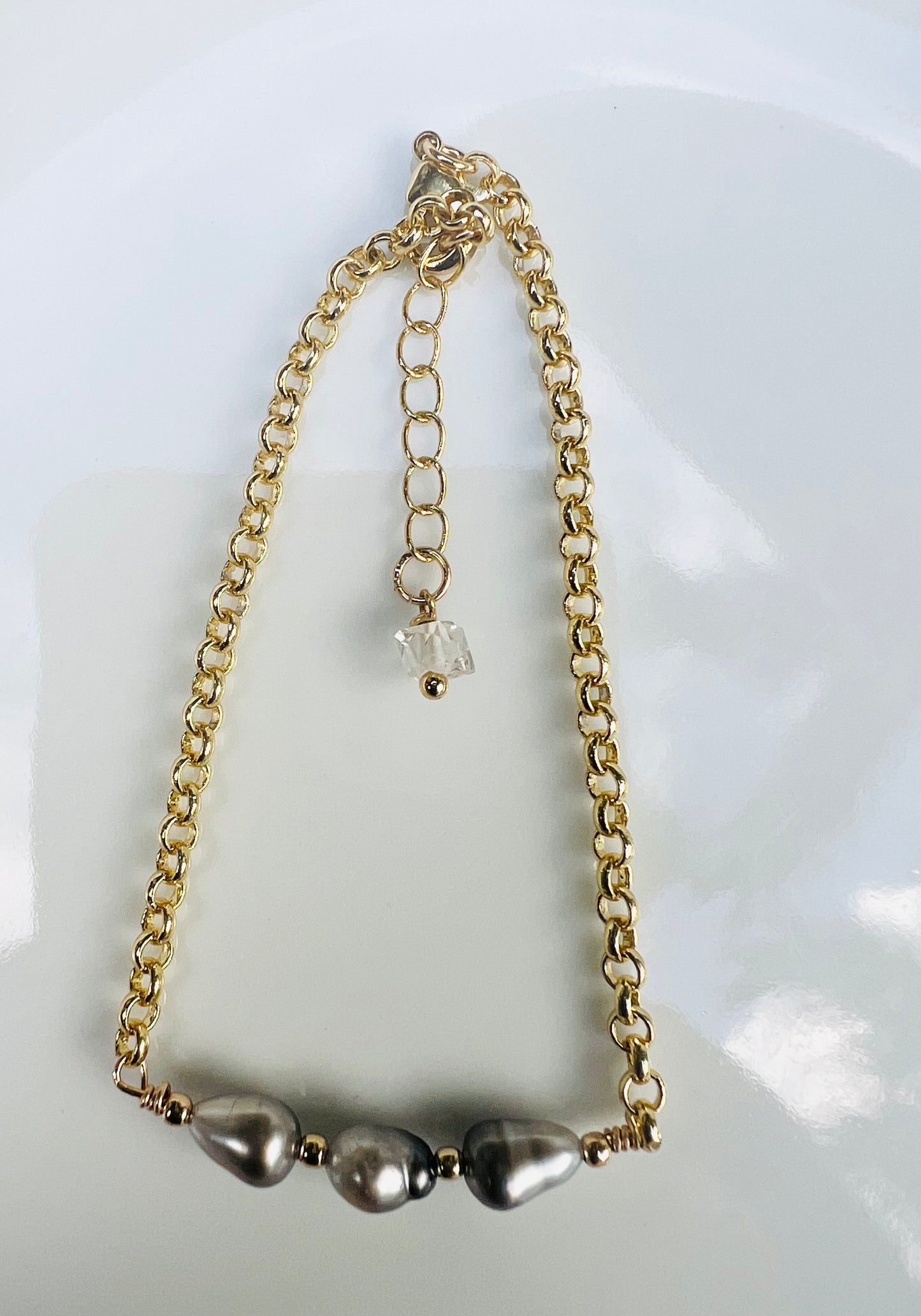 Keshi Rolo Chain Bracelet