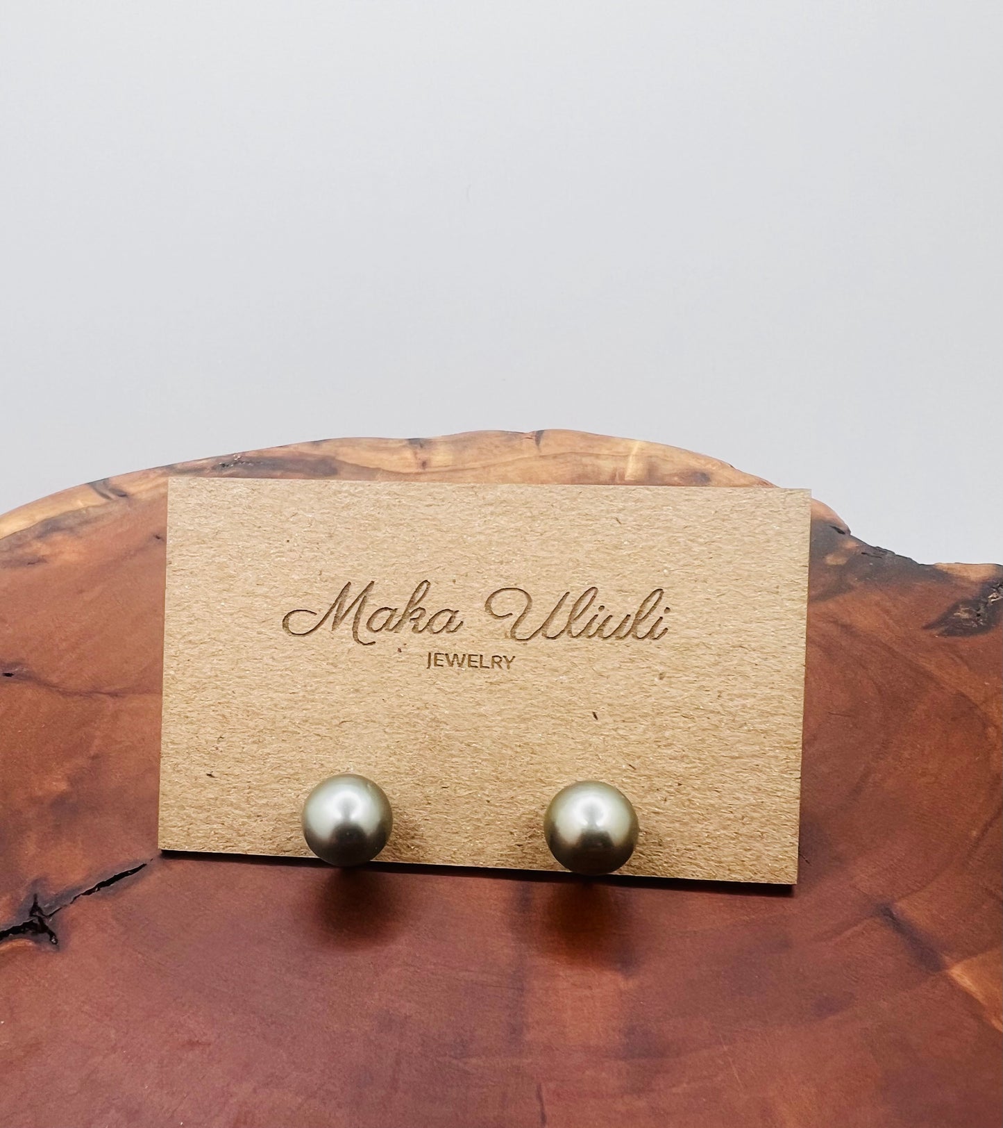 Tahitian Pearl Stud Earrings - 8mm