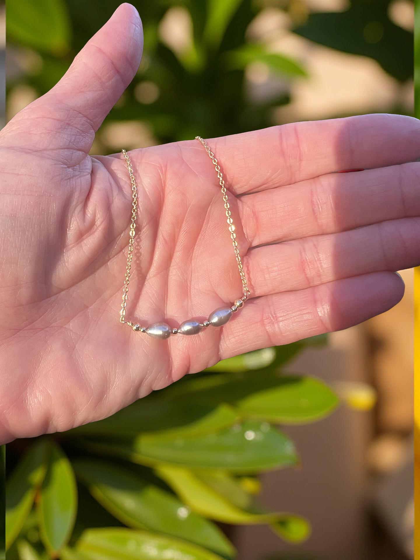 Keshi Dainty Chain Necklace