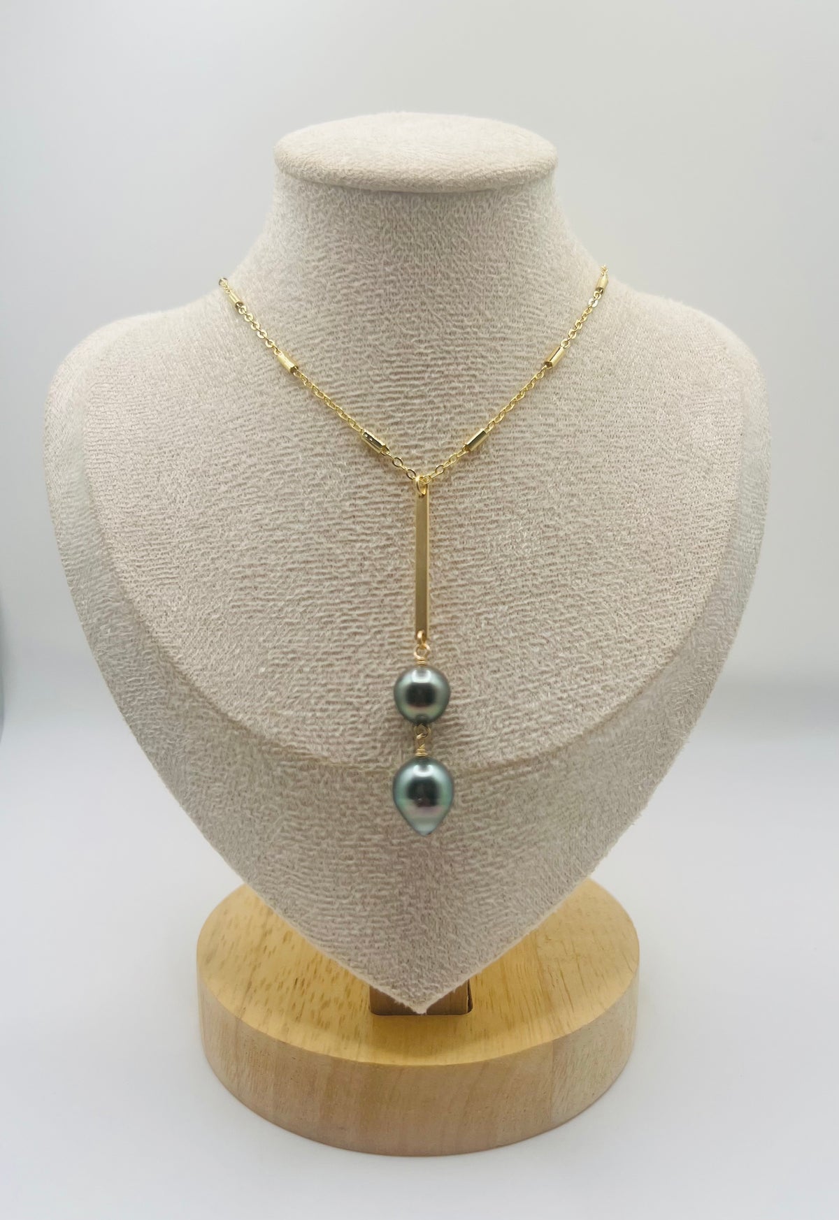 Double Drop Bar Necklace