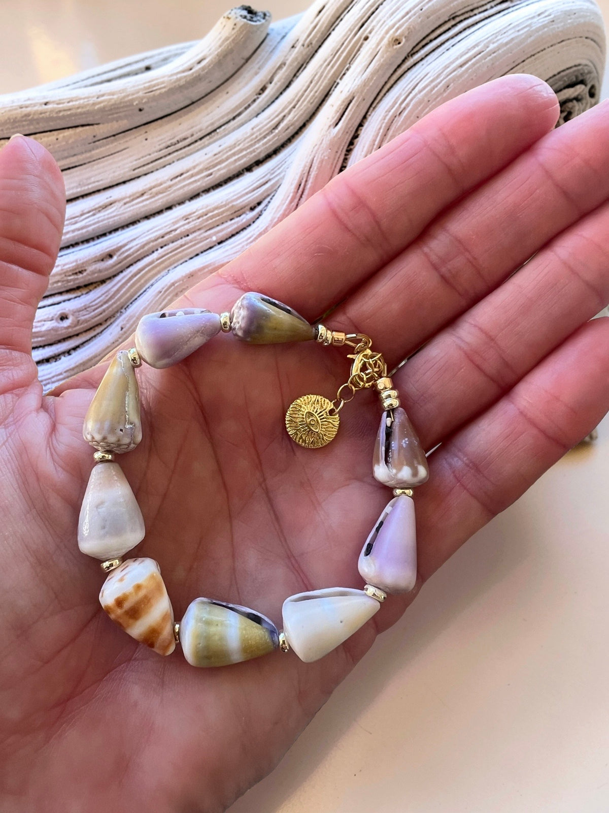 Autumn Pastel Cone Shell Bracelet