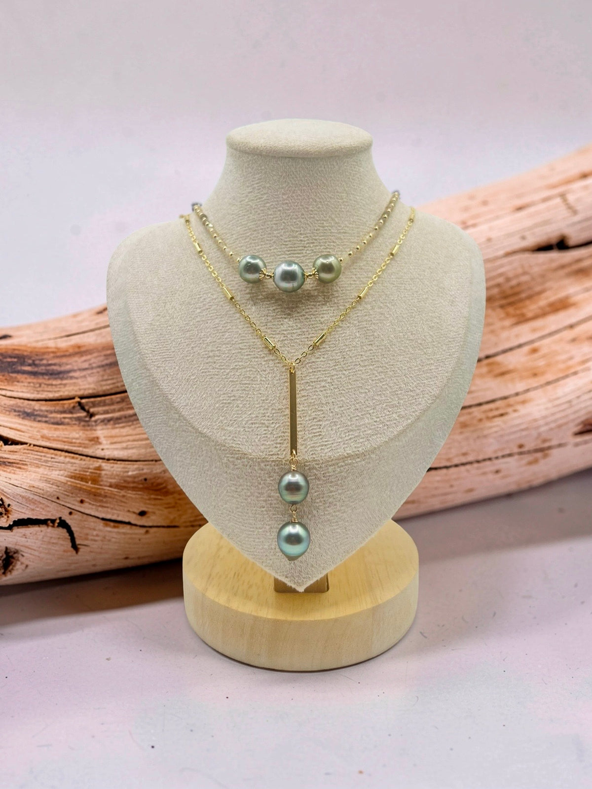 Double Drop Bar Necklace
