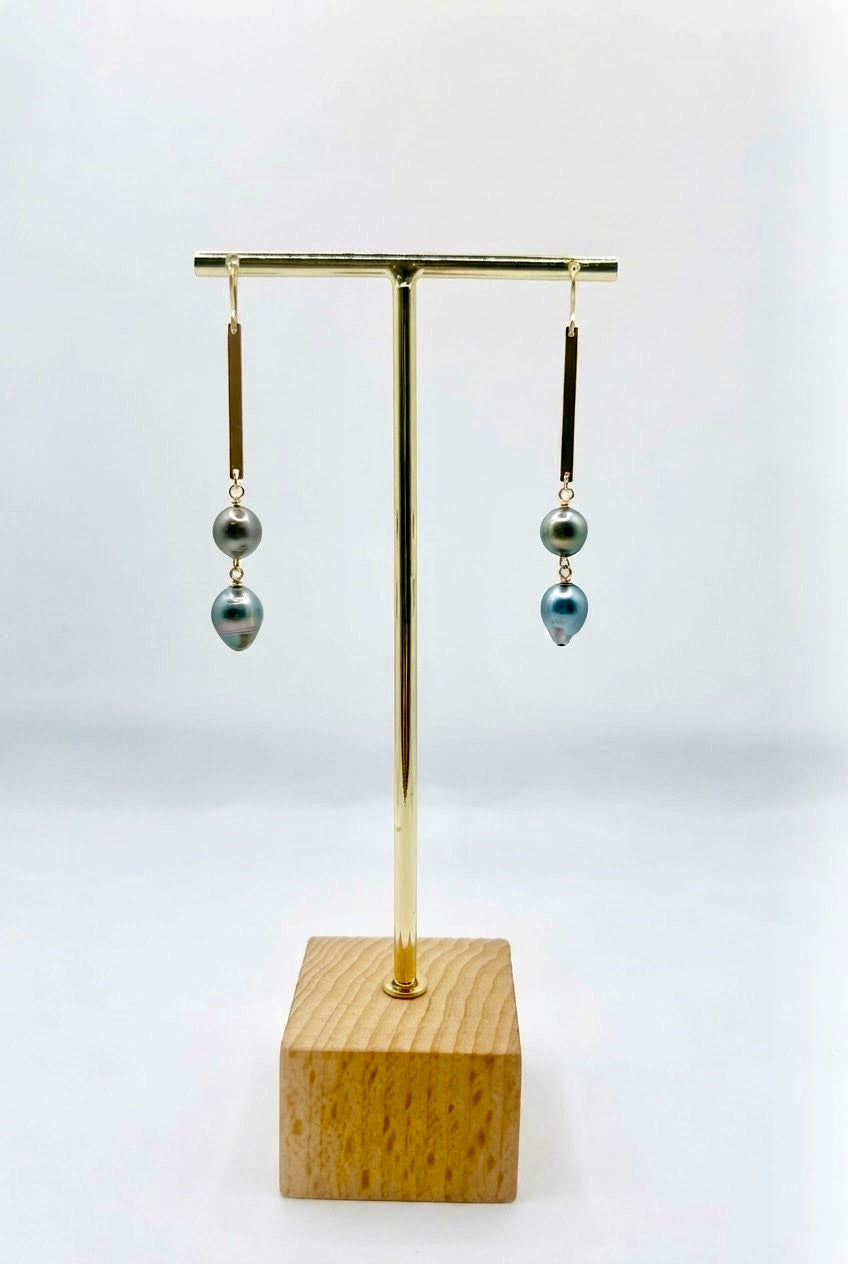 Double Drop Bar Earrings