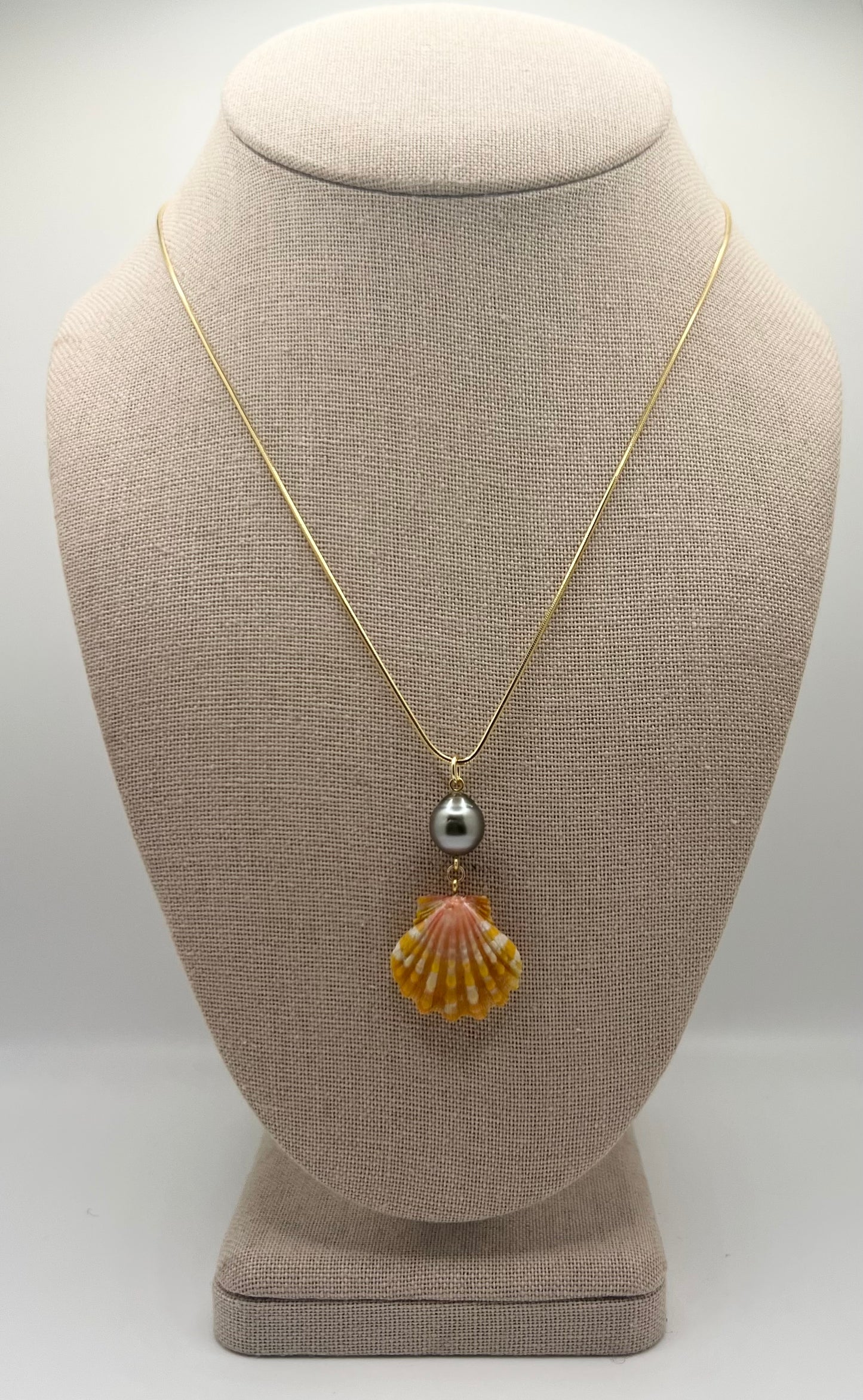 Sunrise & Tahitian Pendant Necklace