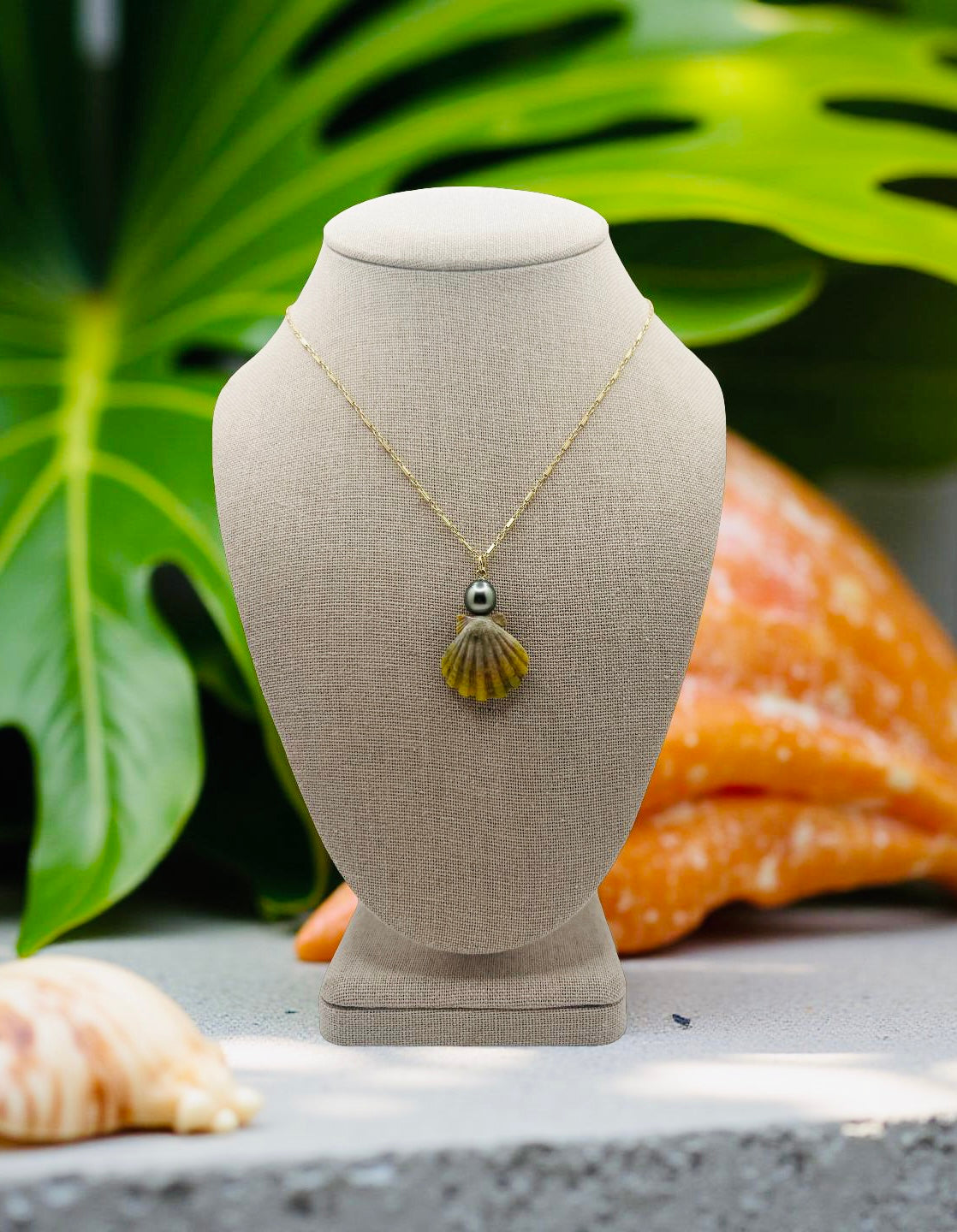 Manini Sunrise & Tahitian Seamless Pendant Necklace