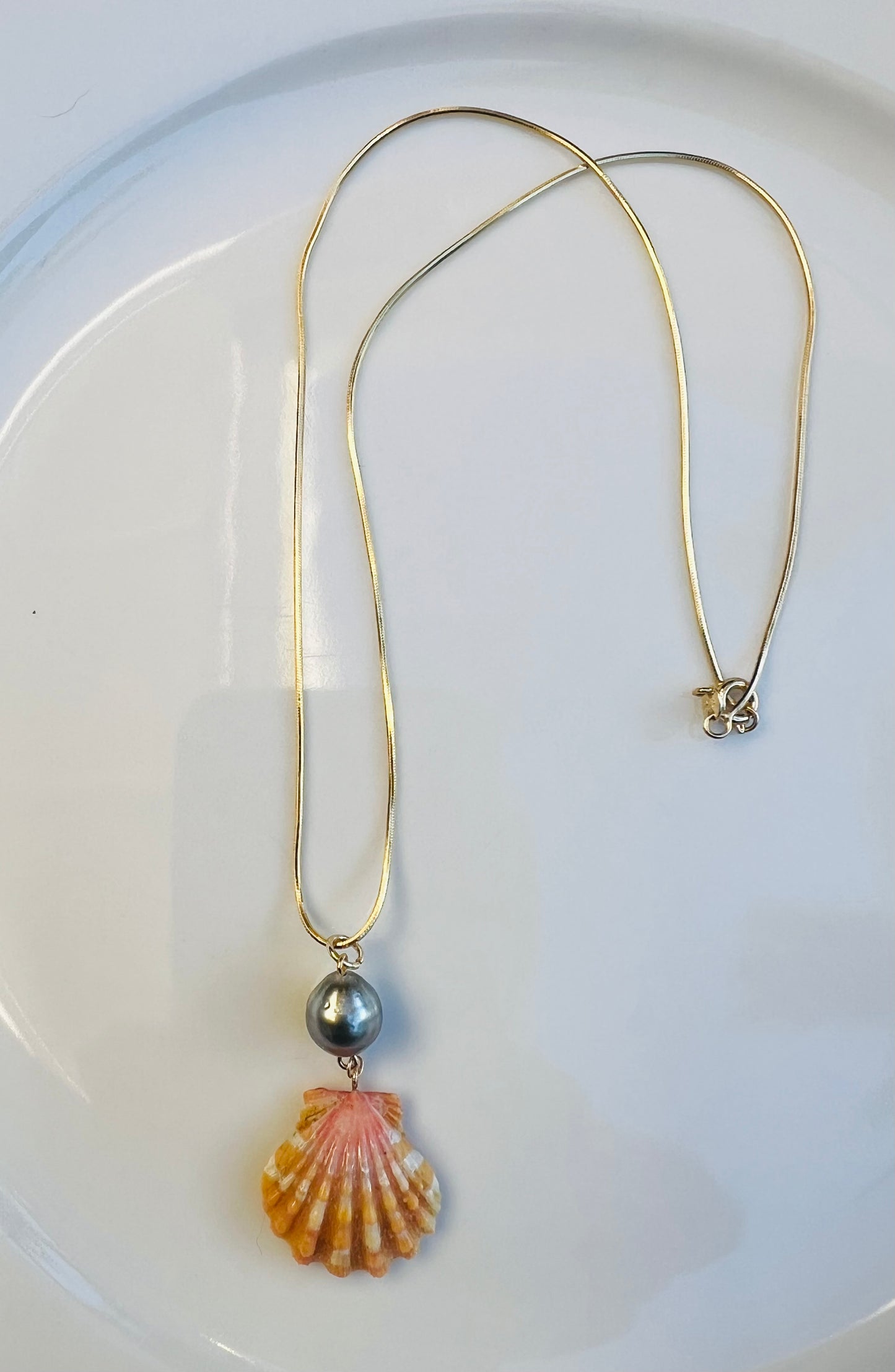 Sunrise & Tahitian Pendant Necklace