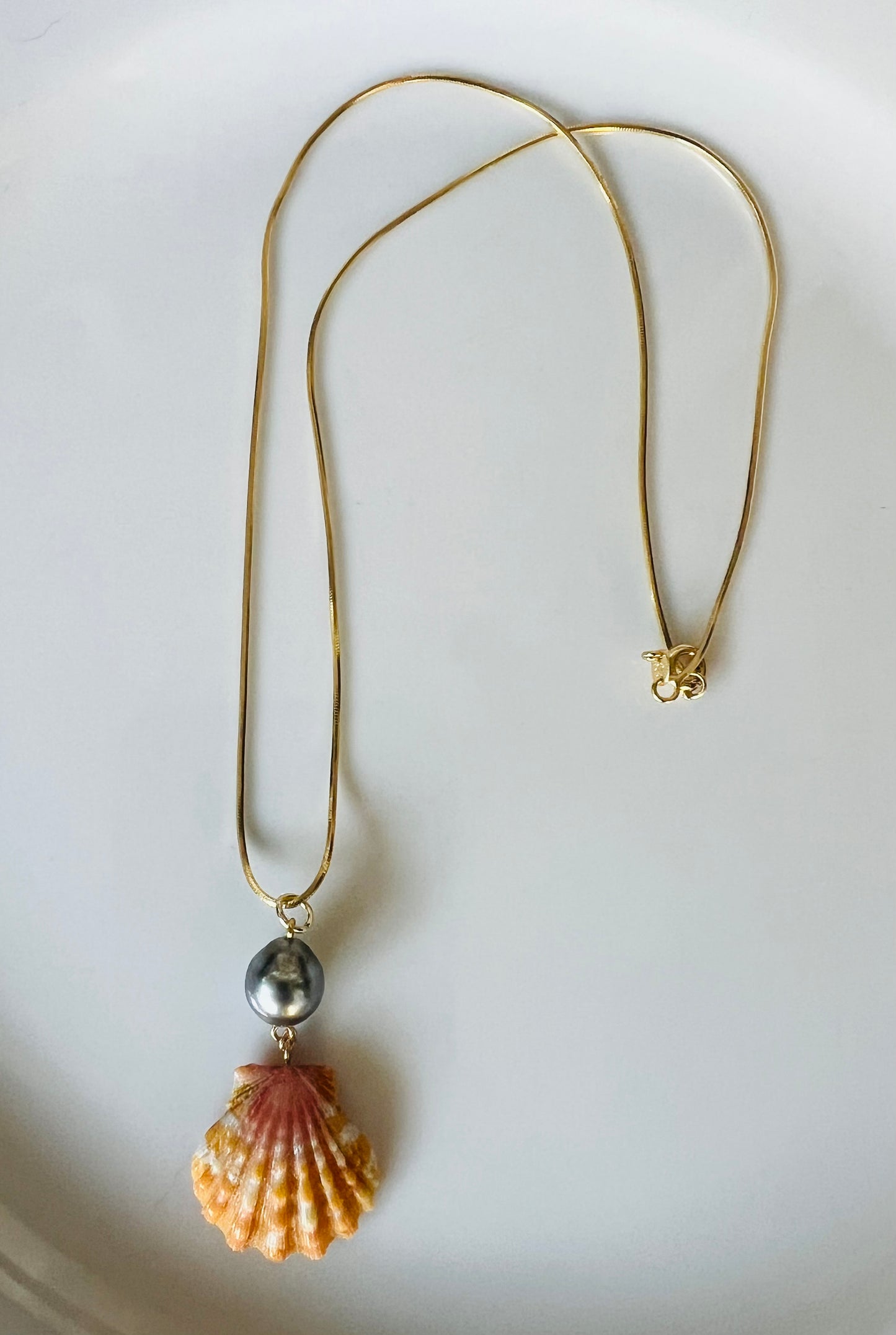 Sunrise & Tahitian Pendant Necklace