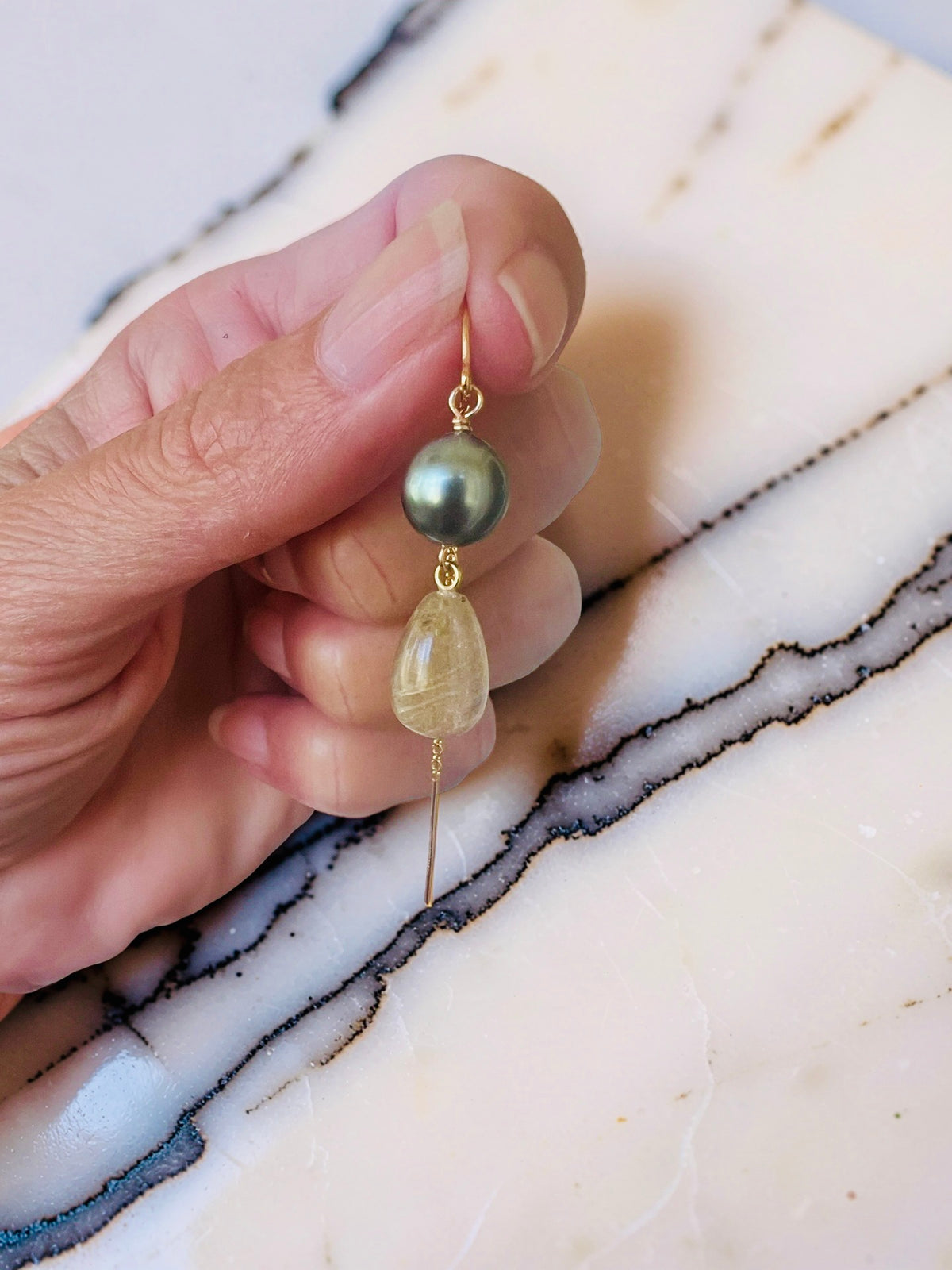 Tahitian & Golden Rutile Threaders