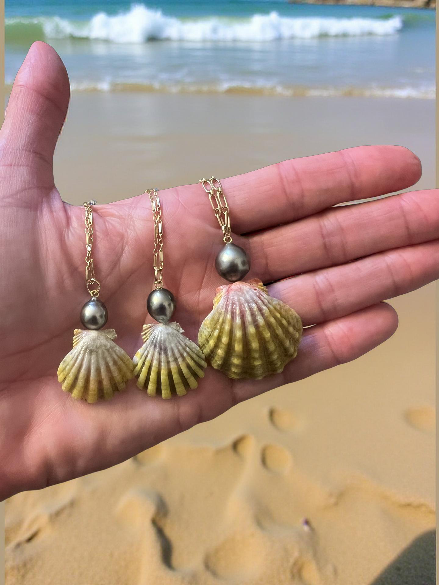 Manini Sunrise & Tahitian Seamless Pendant Necklace