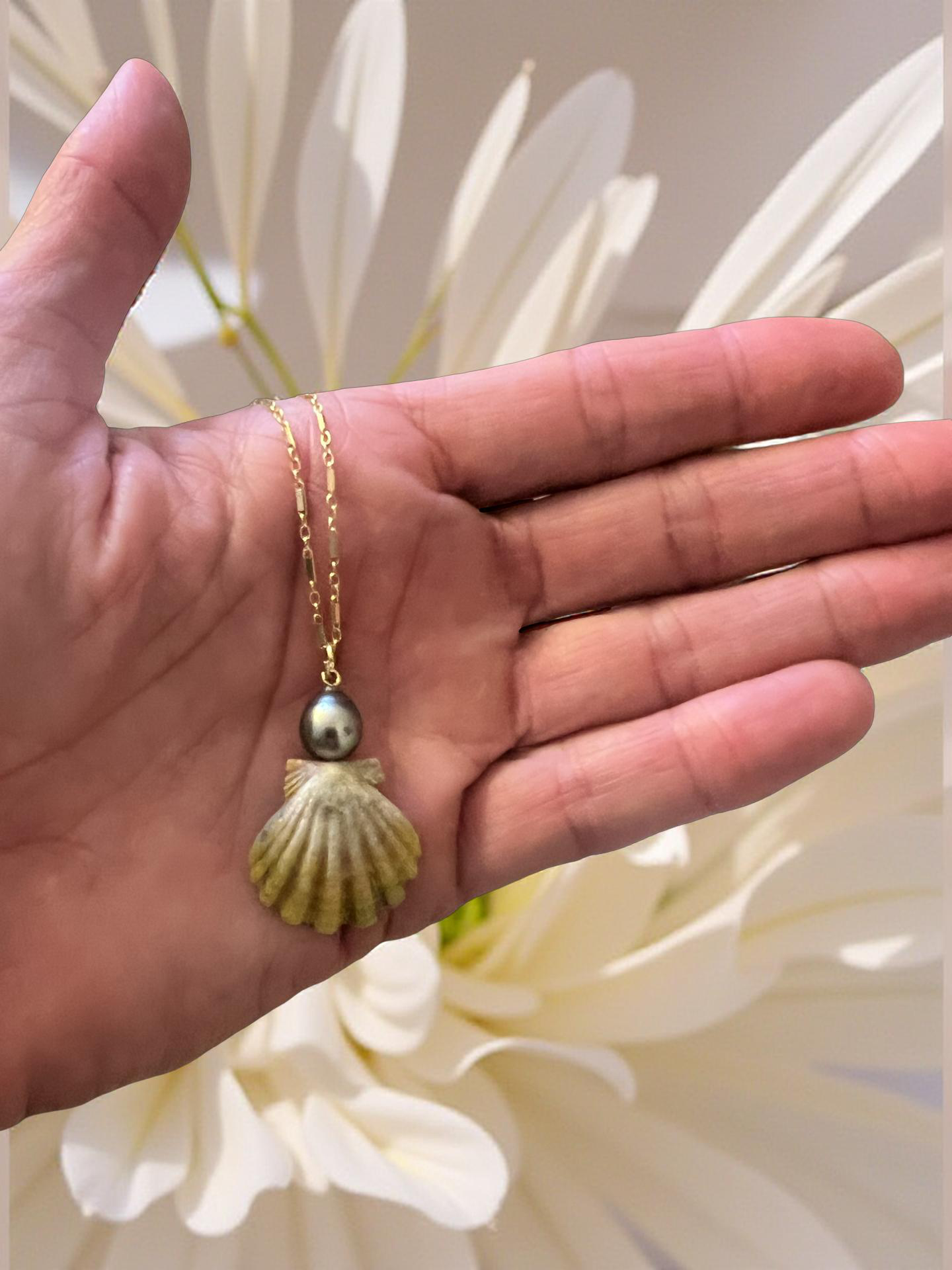 Manini Sunrise & Tahitian Seamless Pendant Necklace