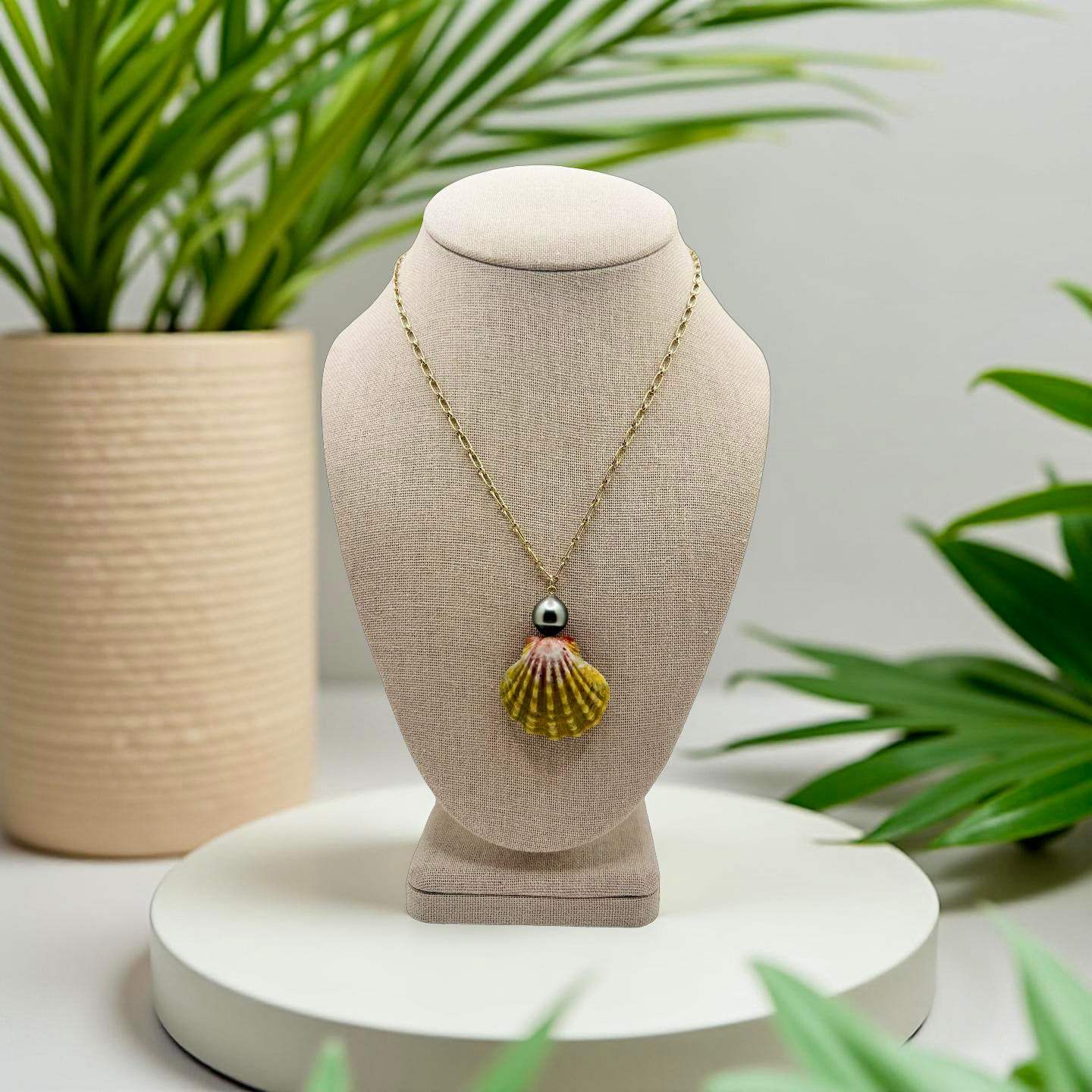 Bombucha Sunrise & Tahitian Seamless Pendant Necklace