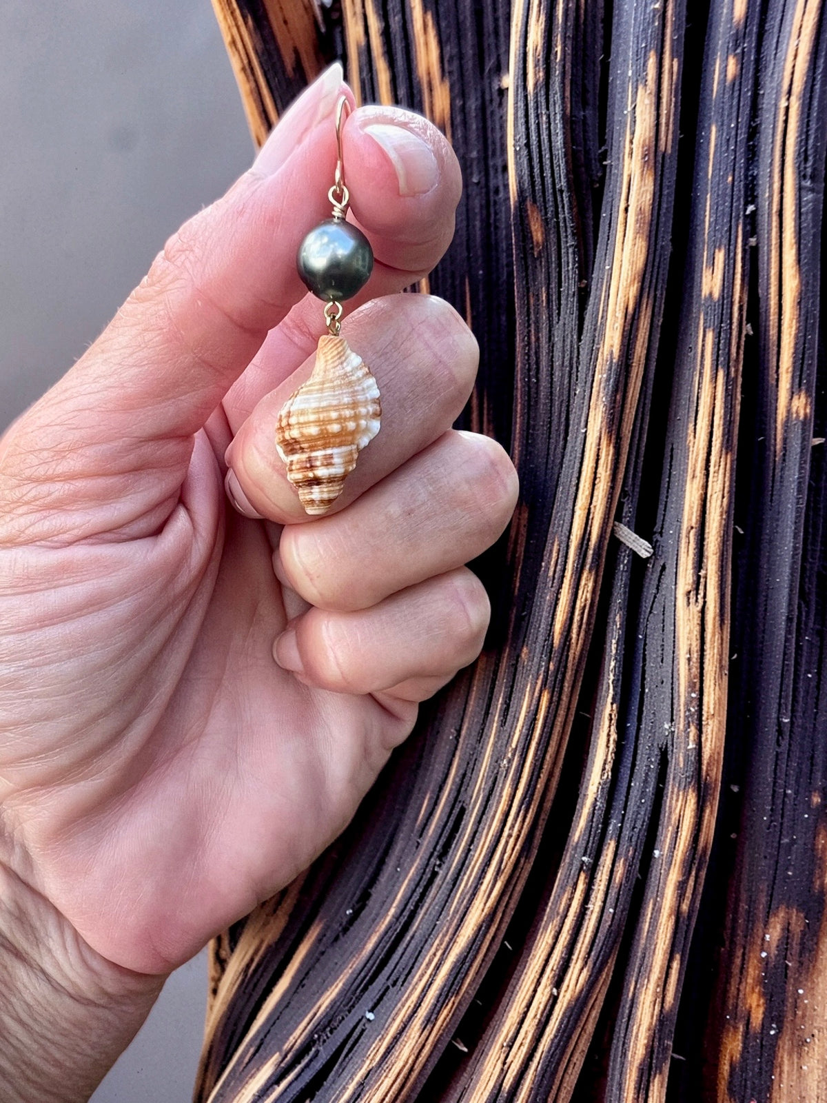 Tahitian & Triton Earrings