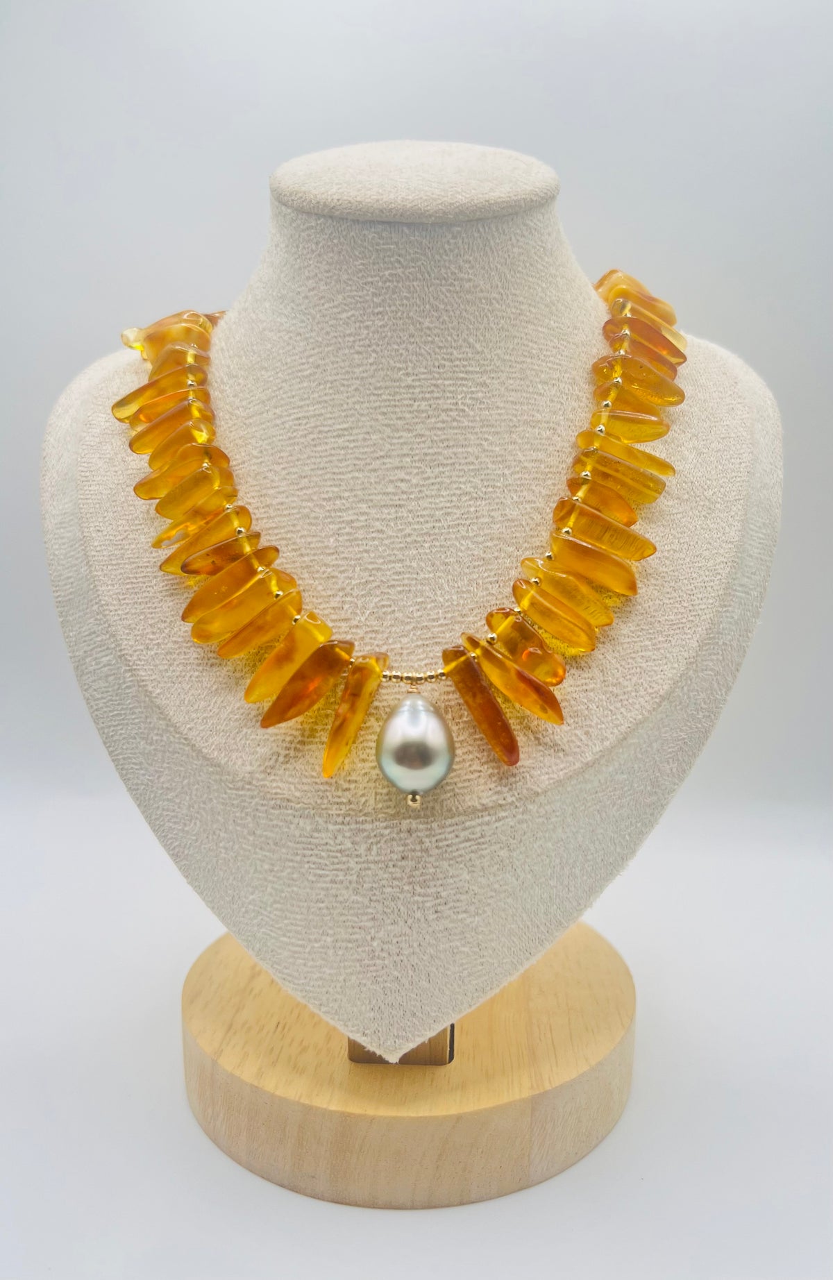Tahitian & Amber Necklace