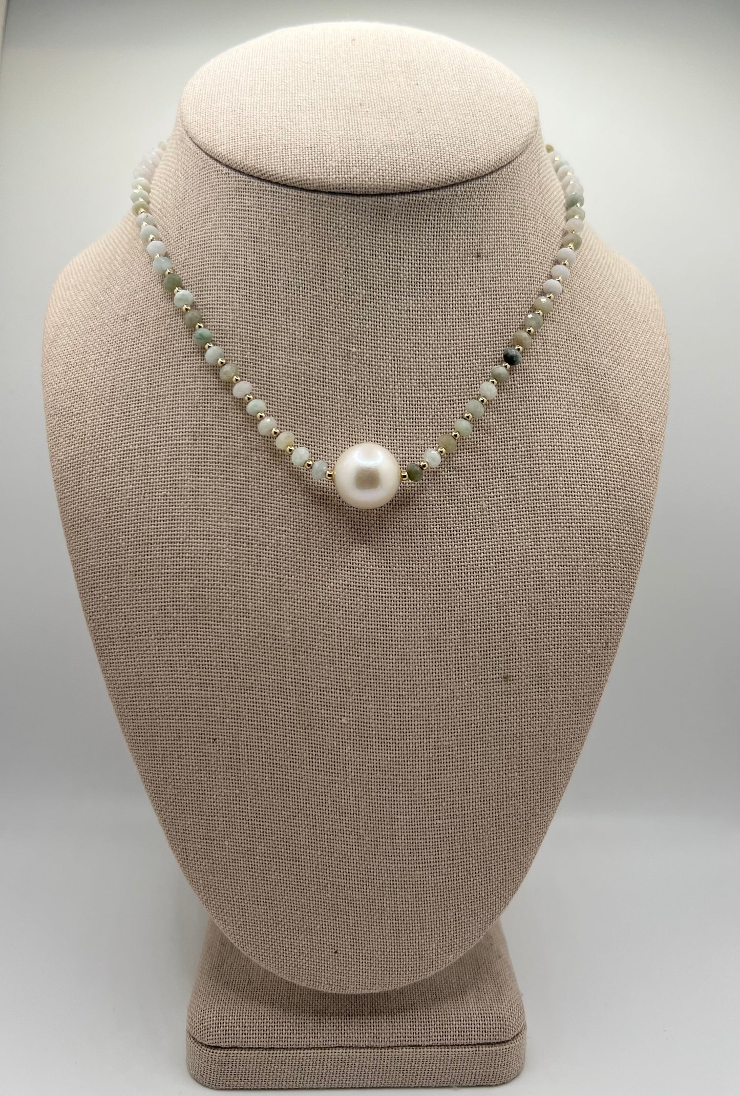 Bombucha Edison Pearl & Jade Necklace
