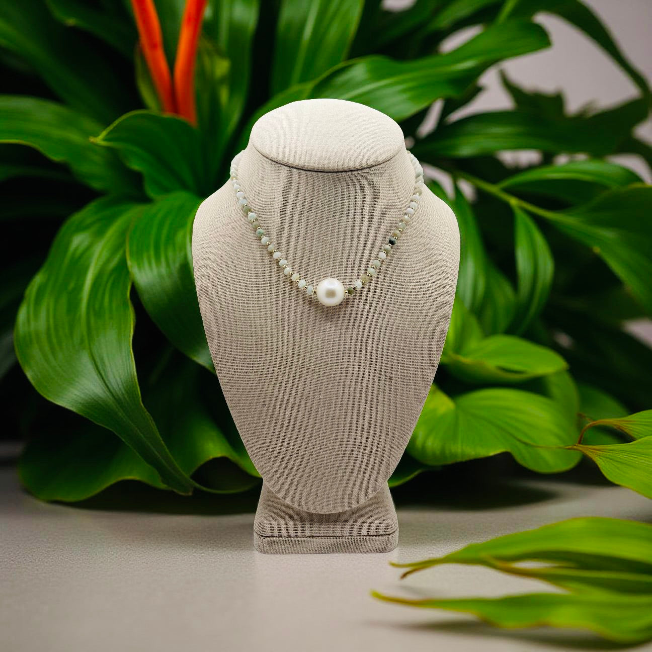 Bombucha Edison Pearl & Jade Necklace