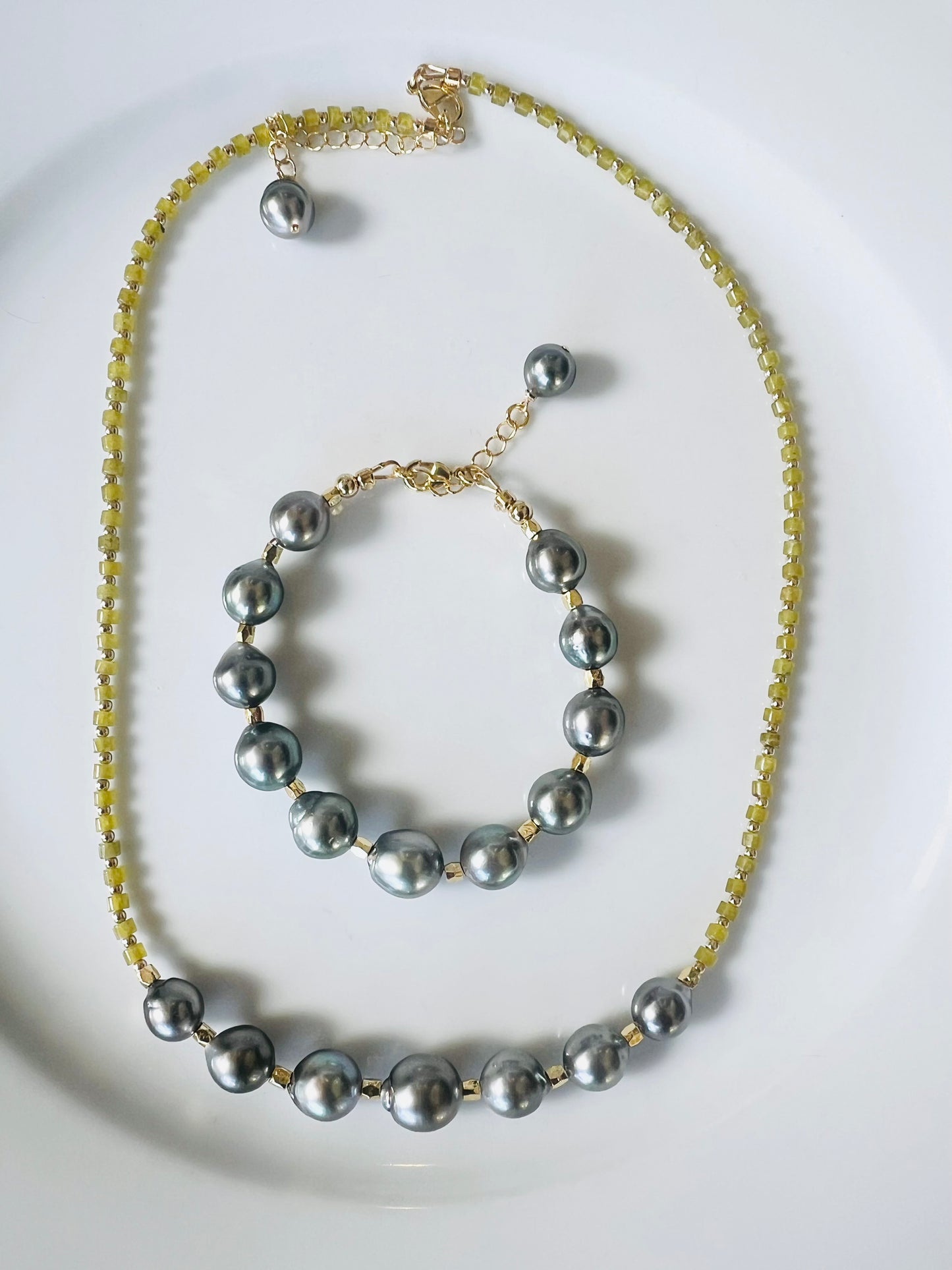 Olive Jade Goddess Necklace
