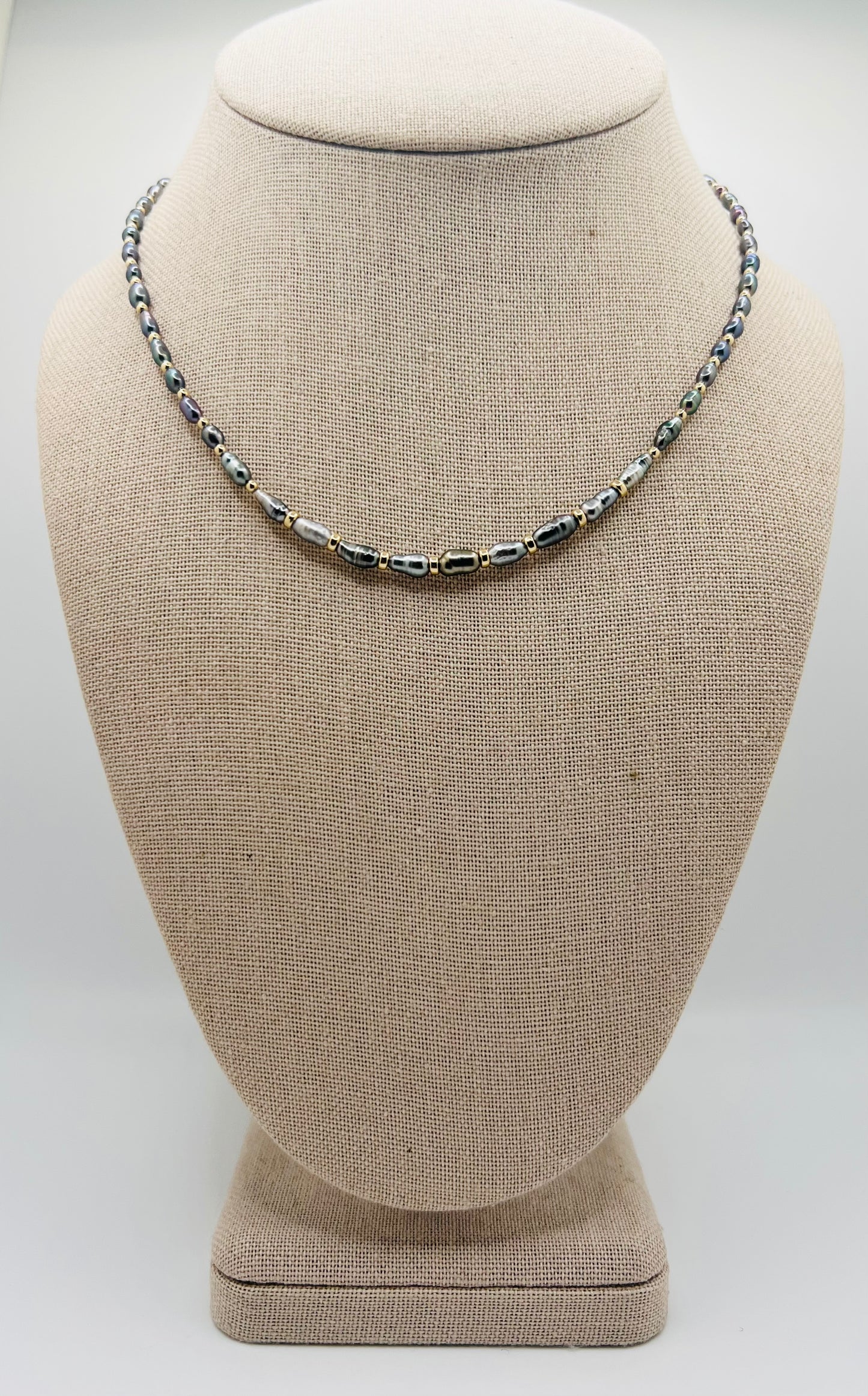 Tahitian Keshi & Freshwater Pearl Necklace