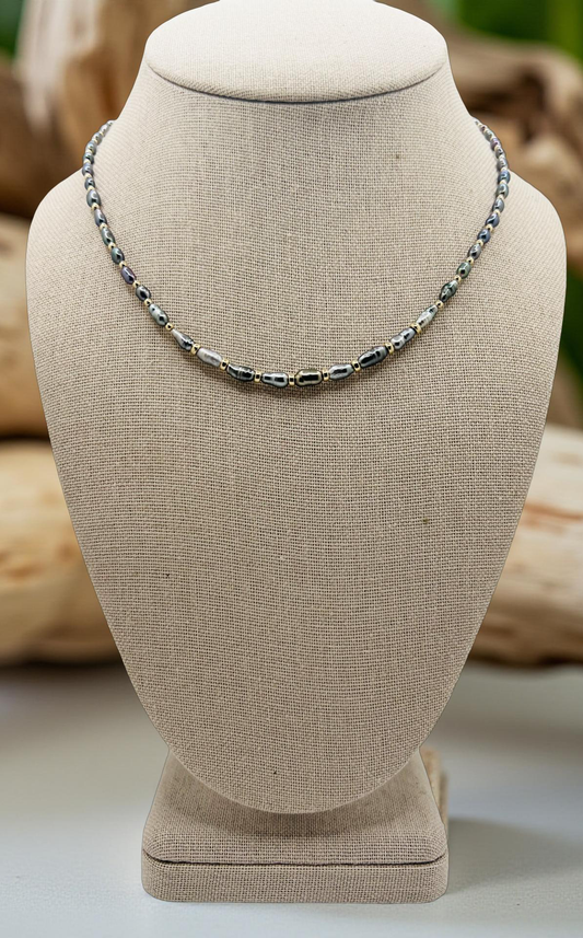Tahitian Keshi & Freshwater Pearl Necklace