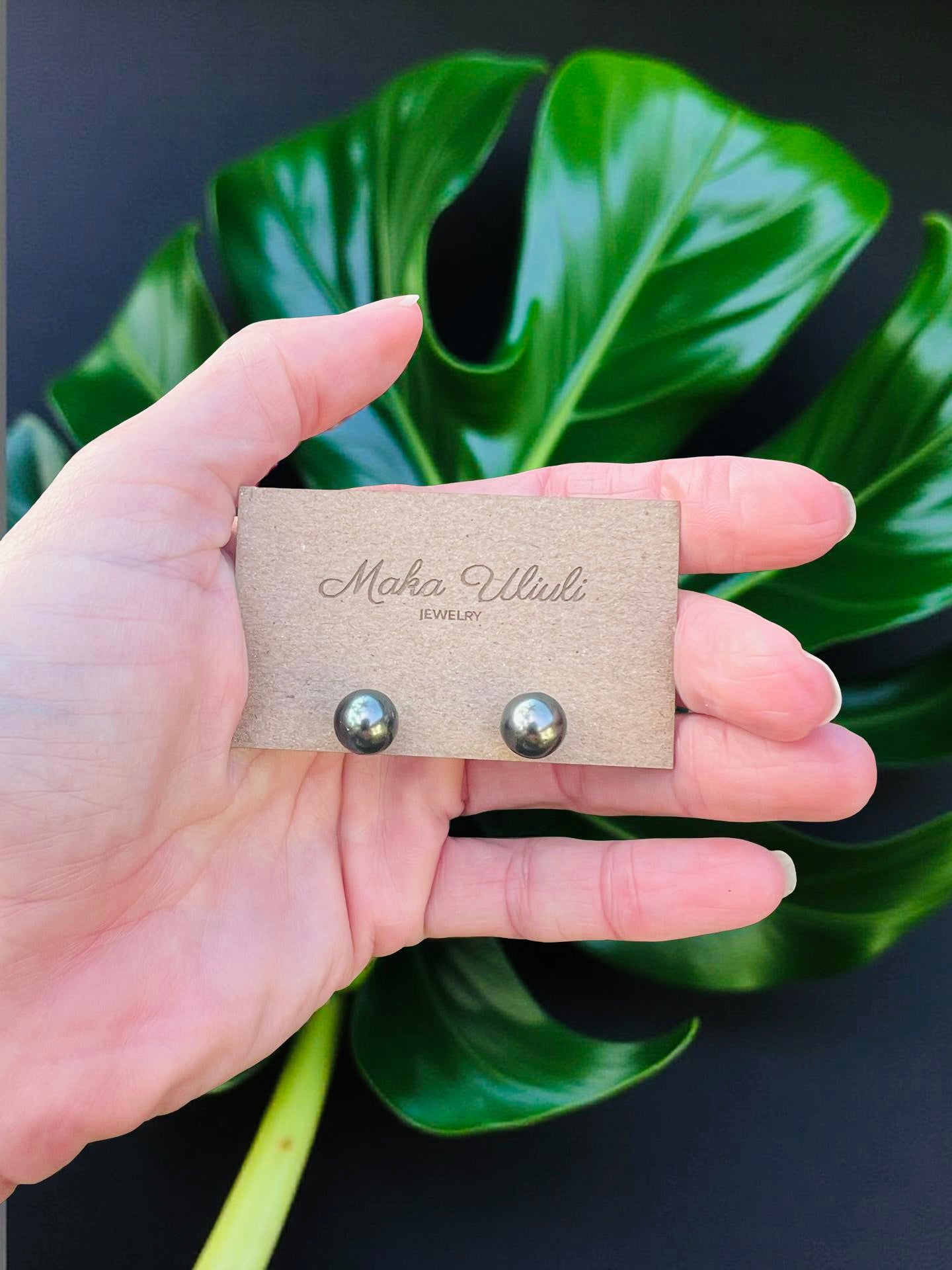 Tahitian Pearl Studs - 9mm Multi