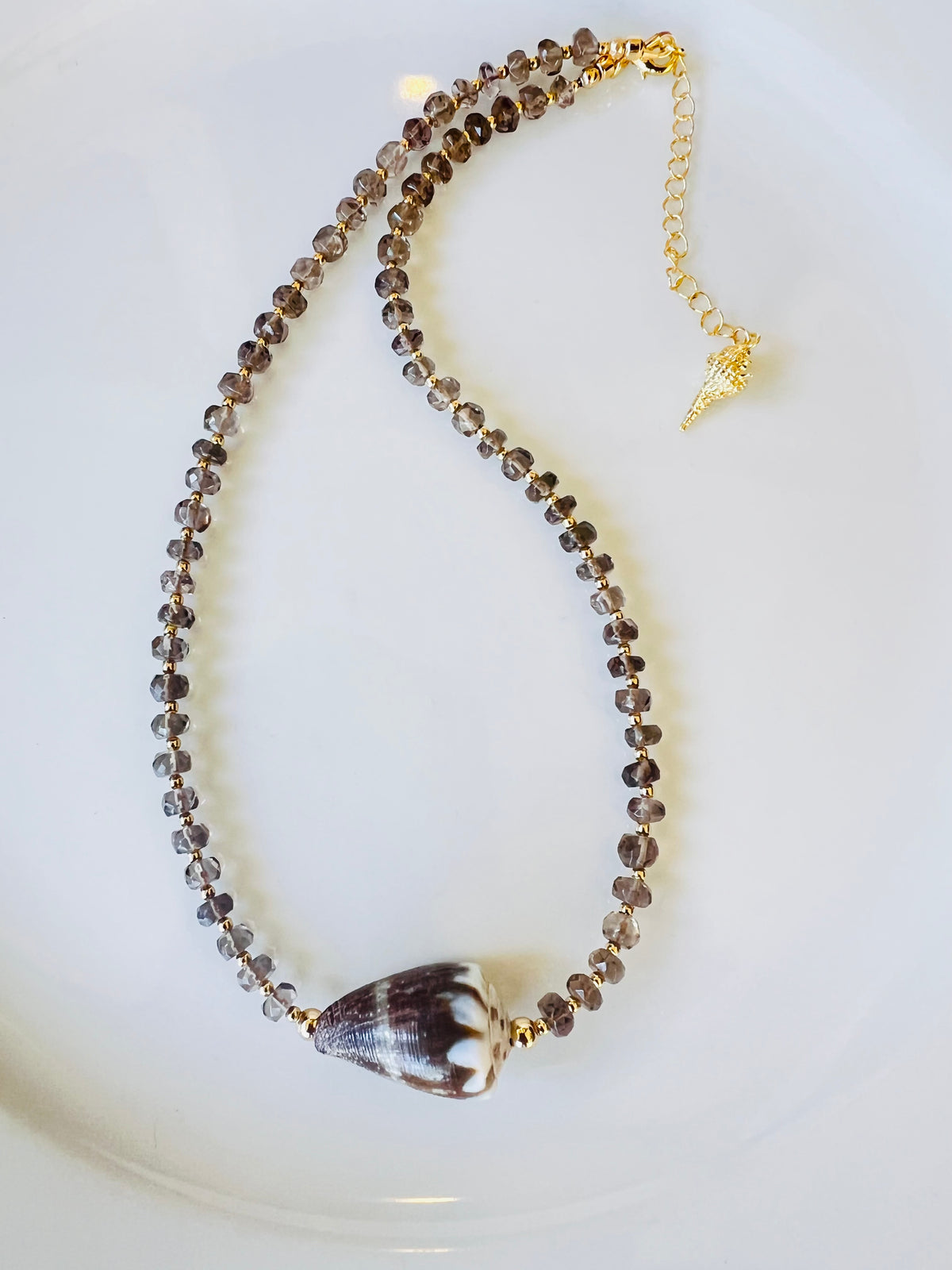 Smoky Shell Necklace