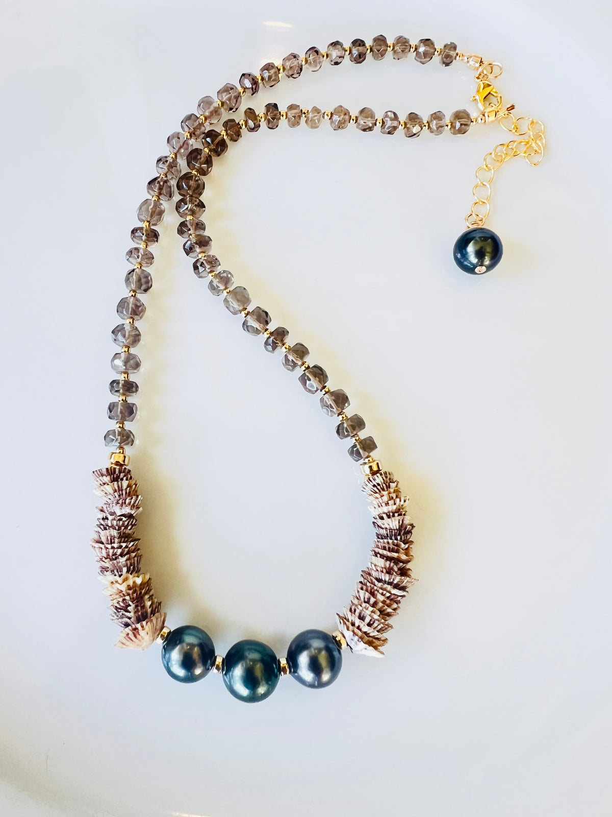 Smoky Opihi Awa Necklace