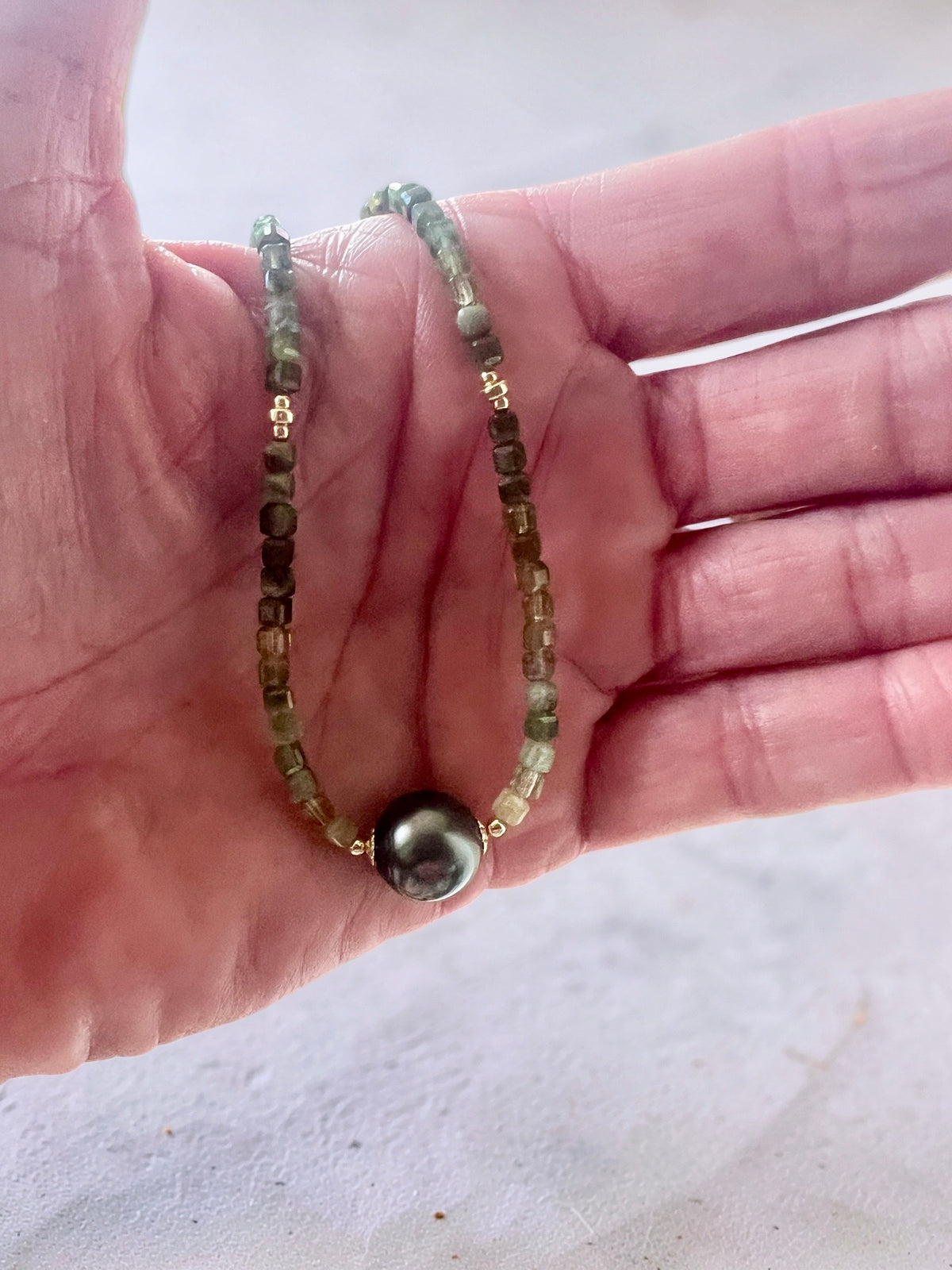 Night Forest Solitaire Necklace