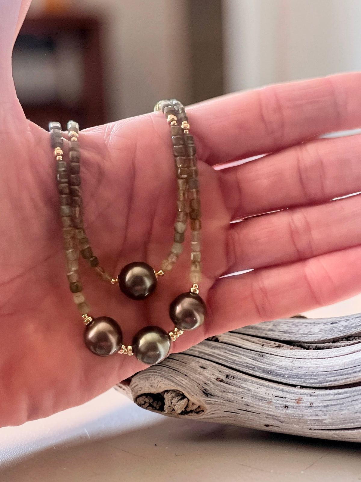 Night Forest Solitaire Necklace