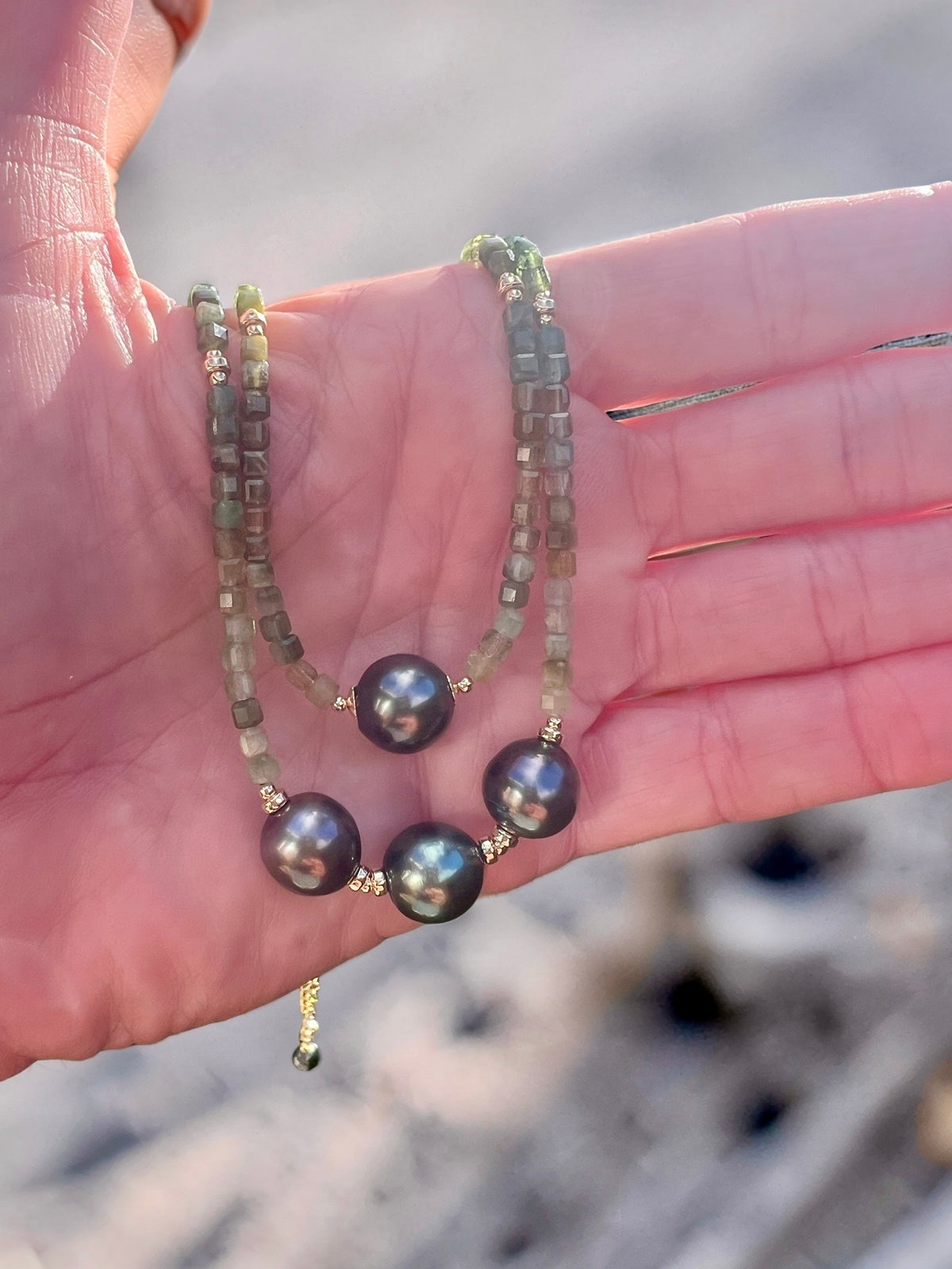 Night Forest Solitaire Necklace