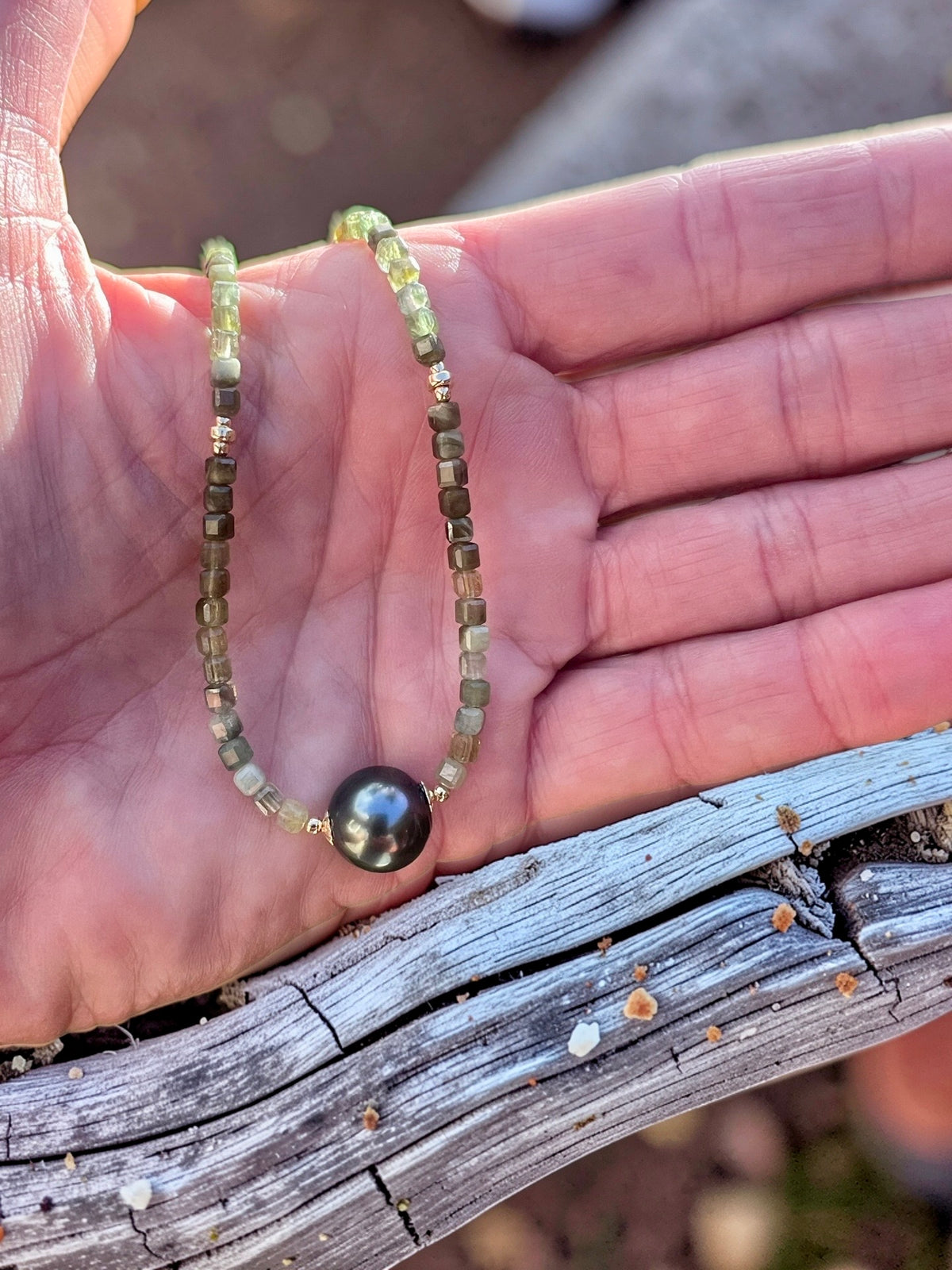 Night Forest Solitaire Necklace