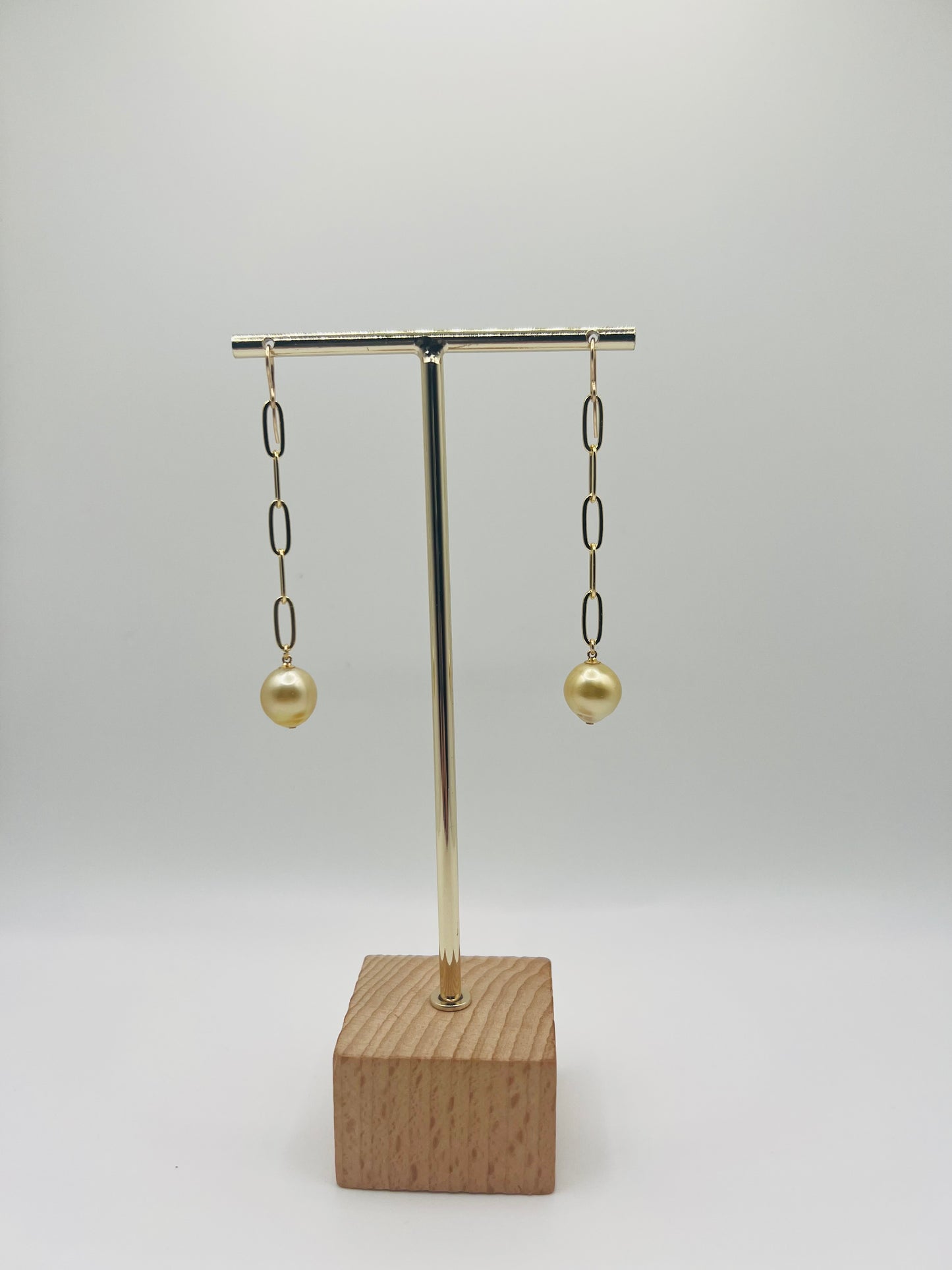 South Sea Paperclip Earrings
