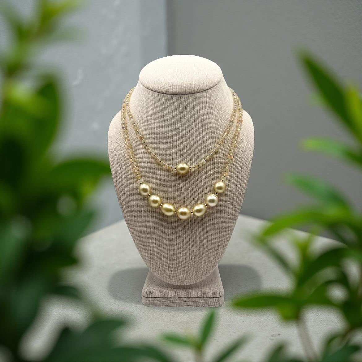 South Sea Pearl & Ethiopian Opal Necklace