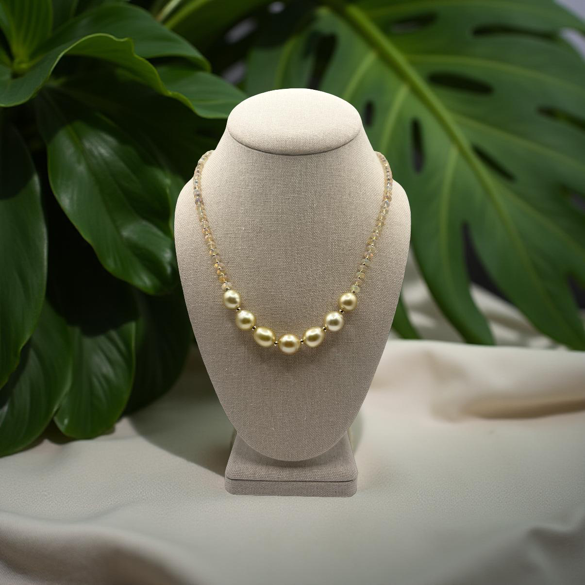 South Sea Pearl & Ethiopian Opal Necklace