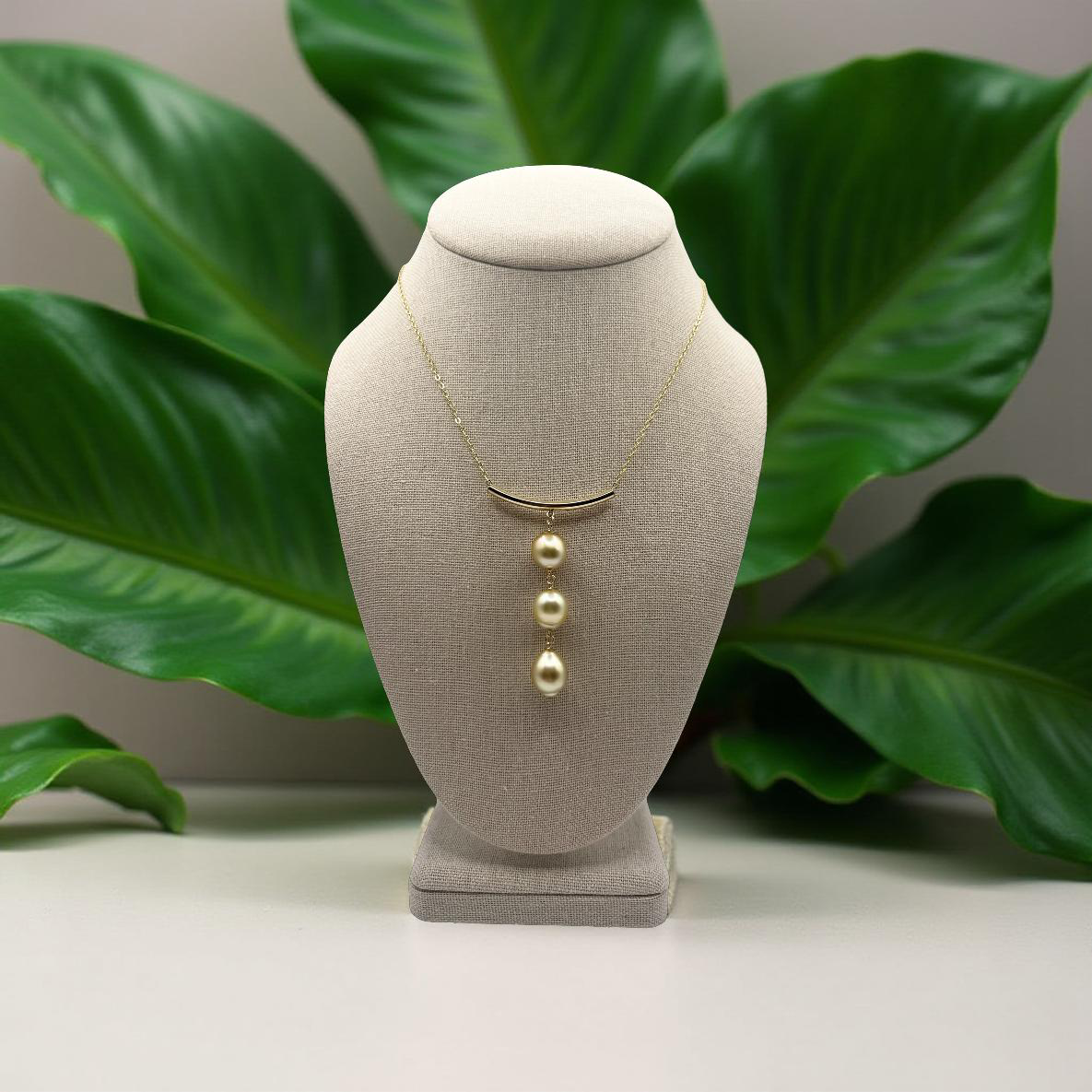 Three Wishes Bar Pendant Necklace