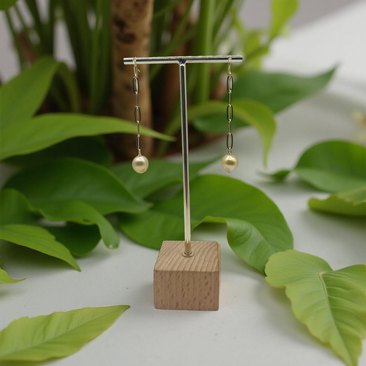 South Sea Paperclip Earrings