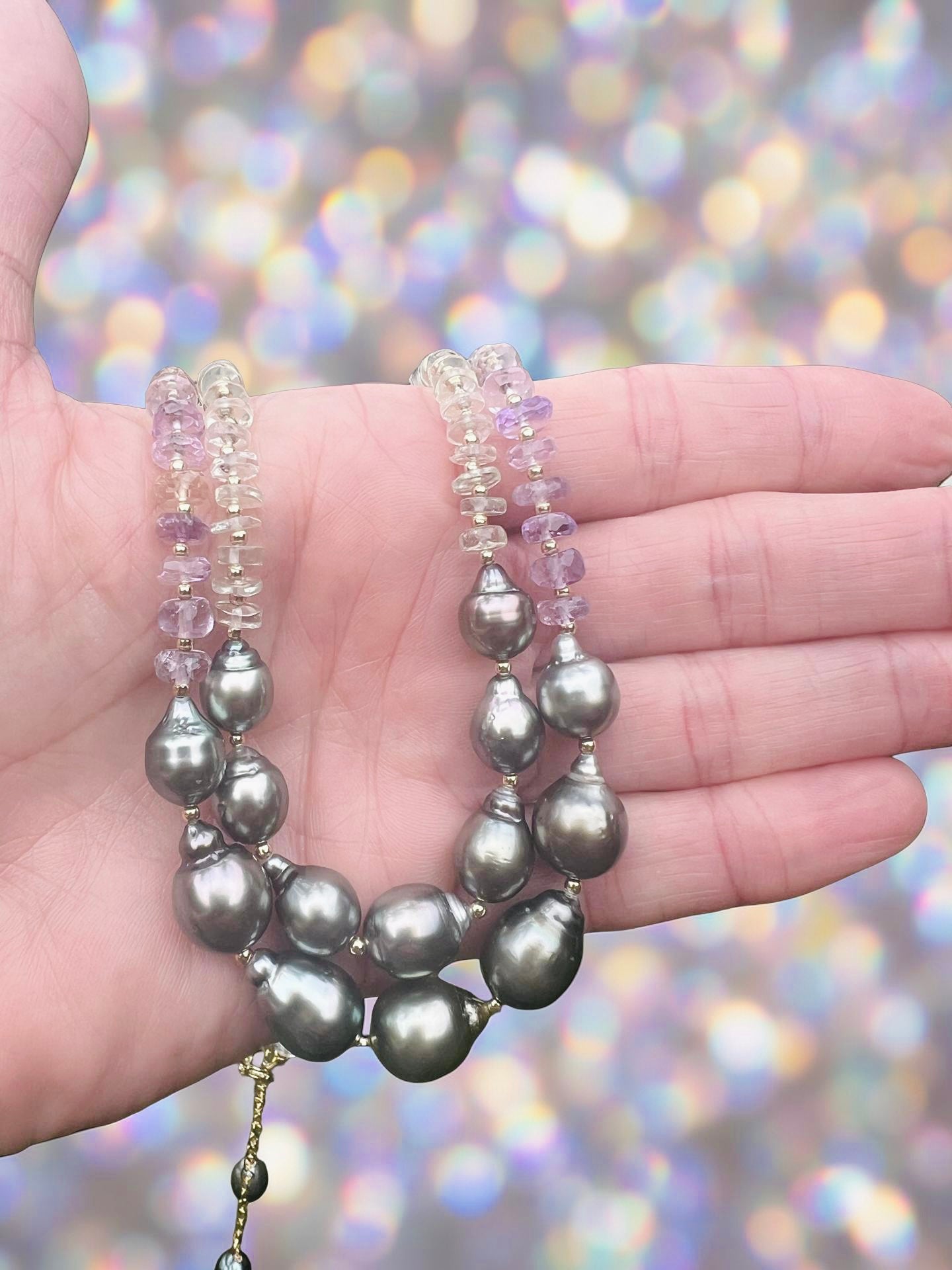 Tahitian & Amethyst Necklace