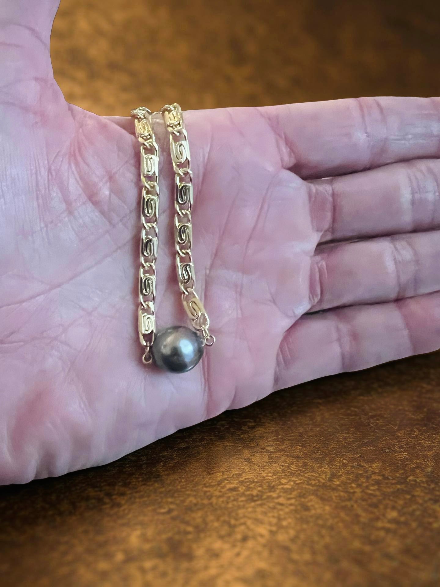 Tahitian Scroll Link Bracelet