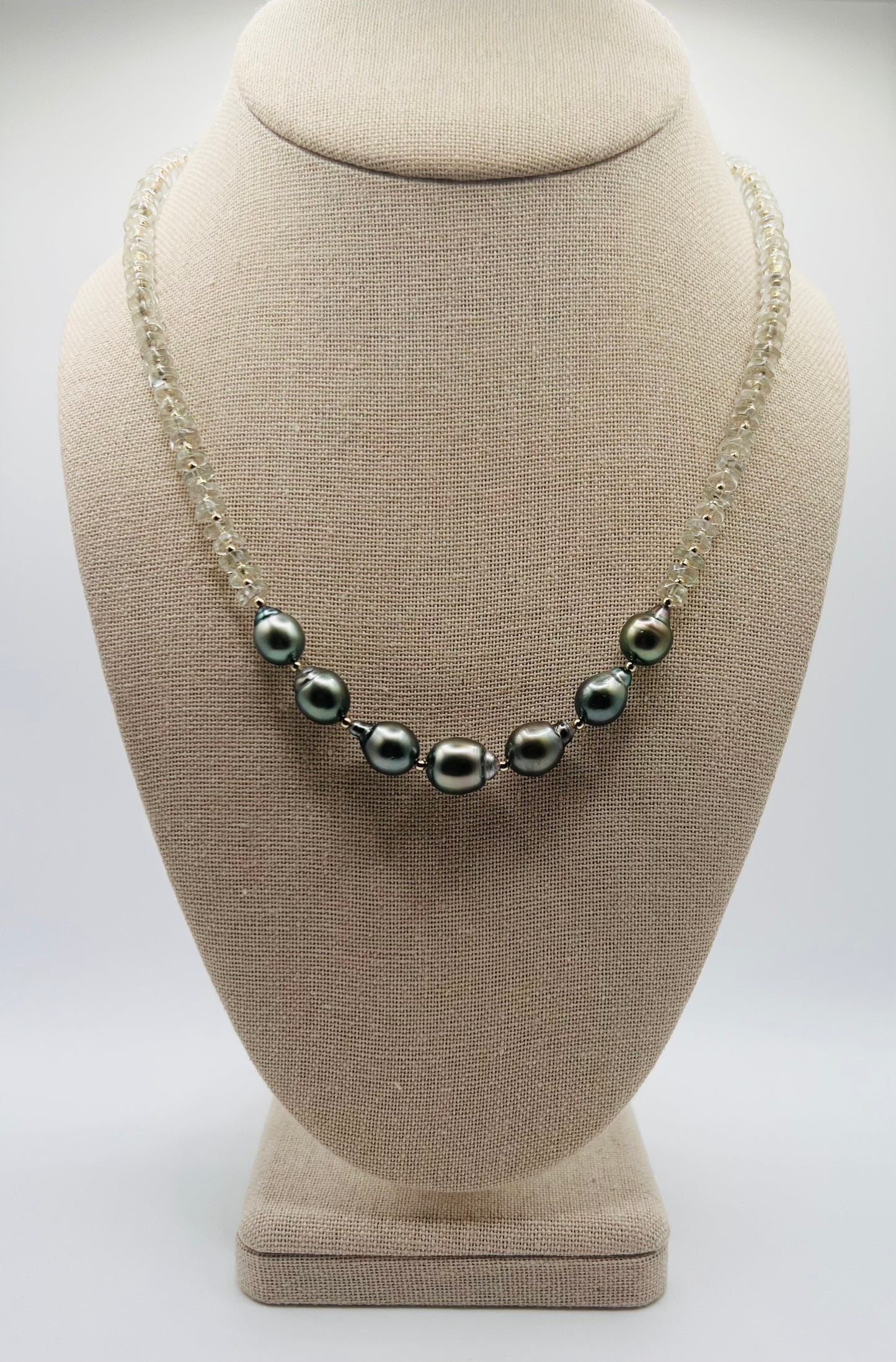 Tahitian & Green Amethyst Necklace