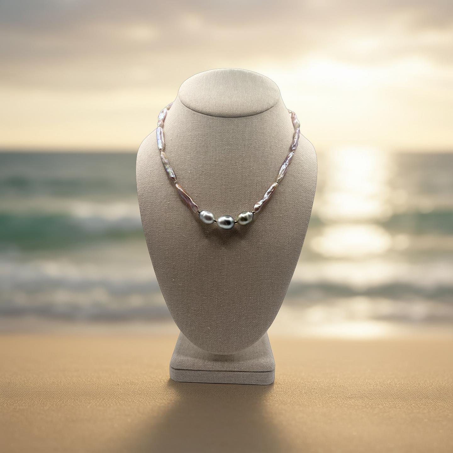 Mardi Gras Mermaid Necklace - Tahitian