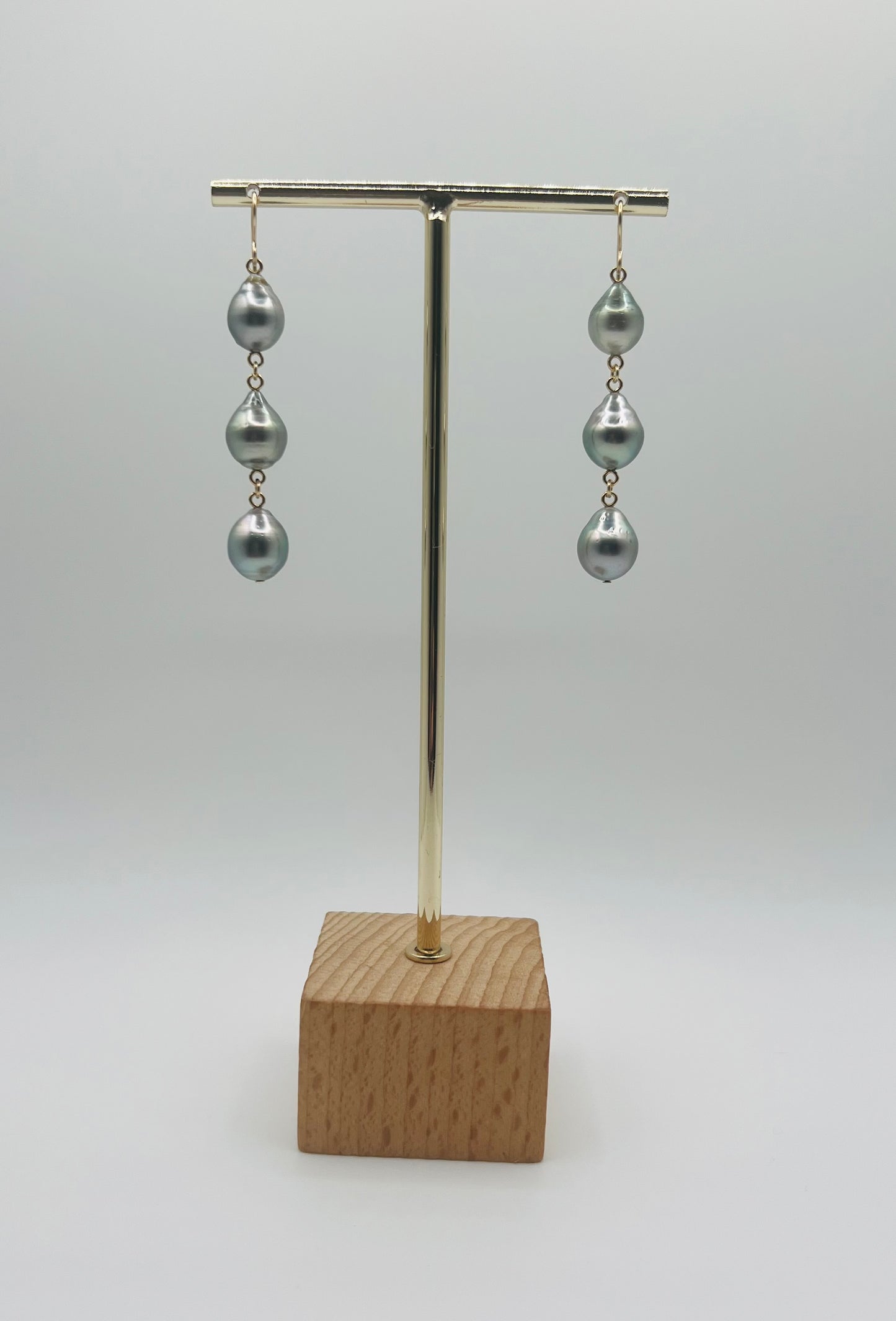 Tahitian Silver Teardrops