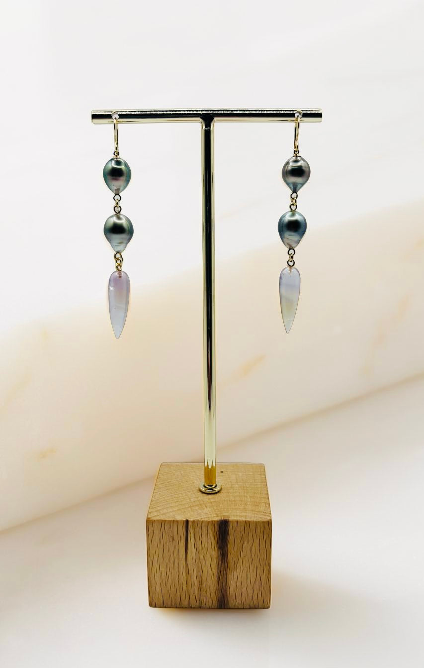 Tahitian & Ametrine Earrings