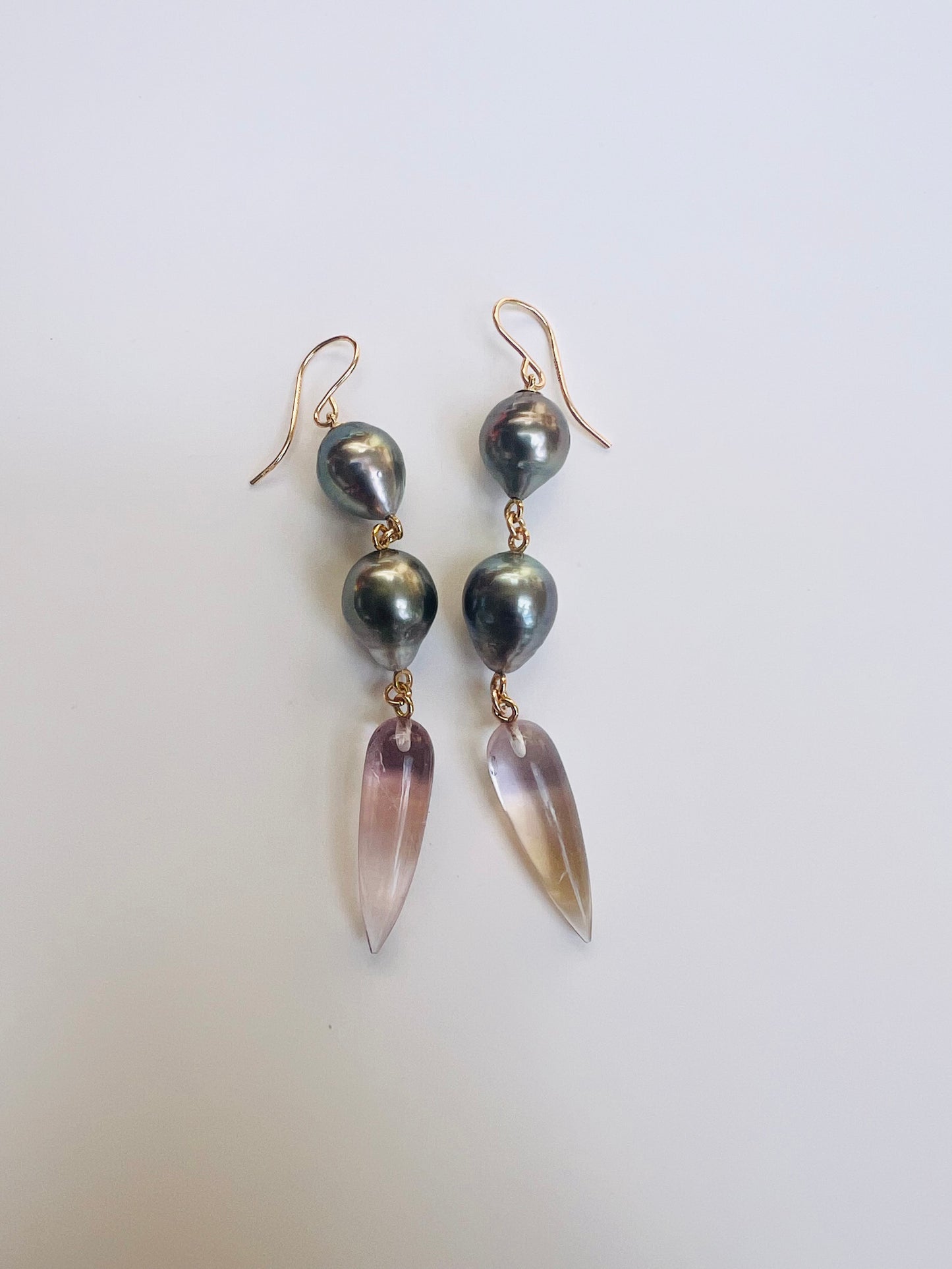 Tahitian & Ametrine Earrings