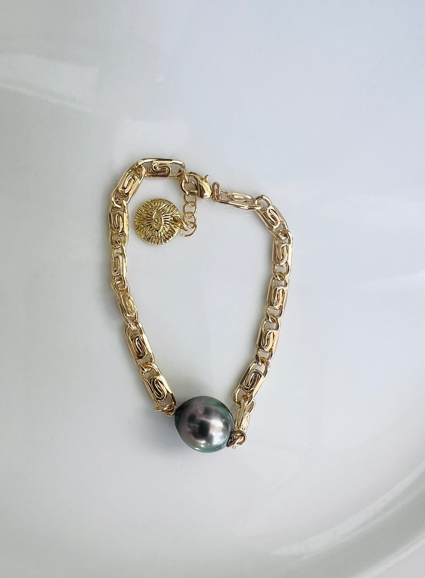 Tahitian Scroll Link Bracelet