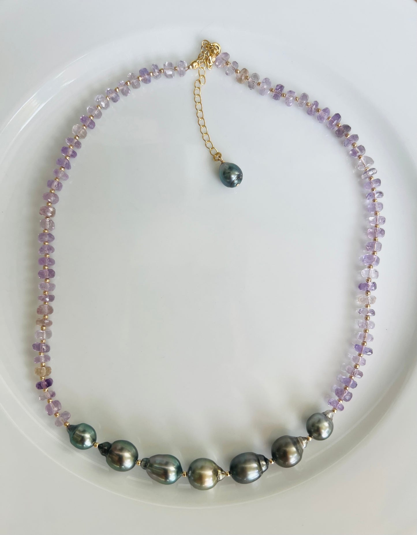 Tahitian & Amethyst Necklace