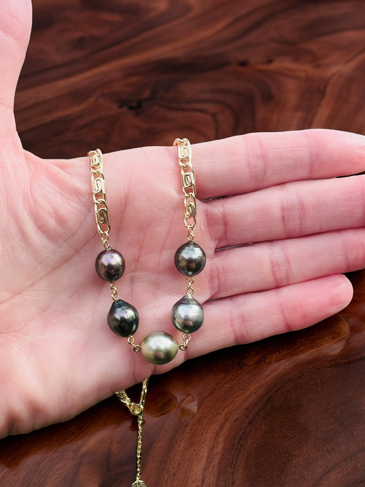 Tahitian Scroll Chain Necklace