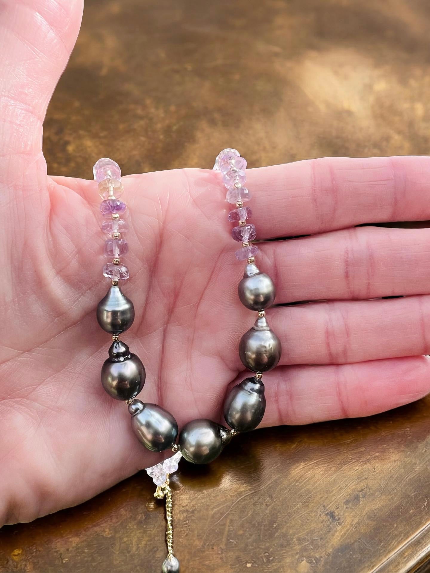 Tahitian & Amethyst Necklace