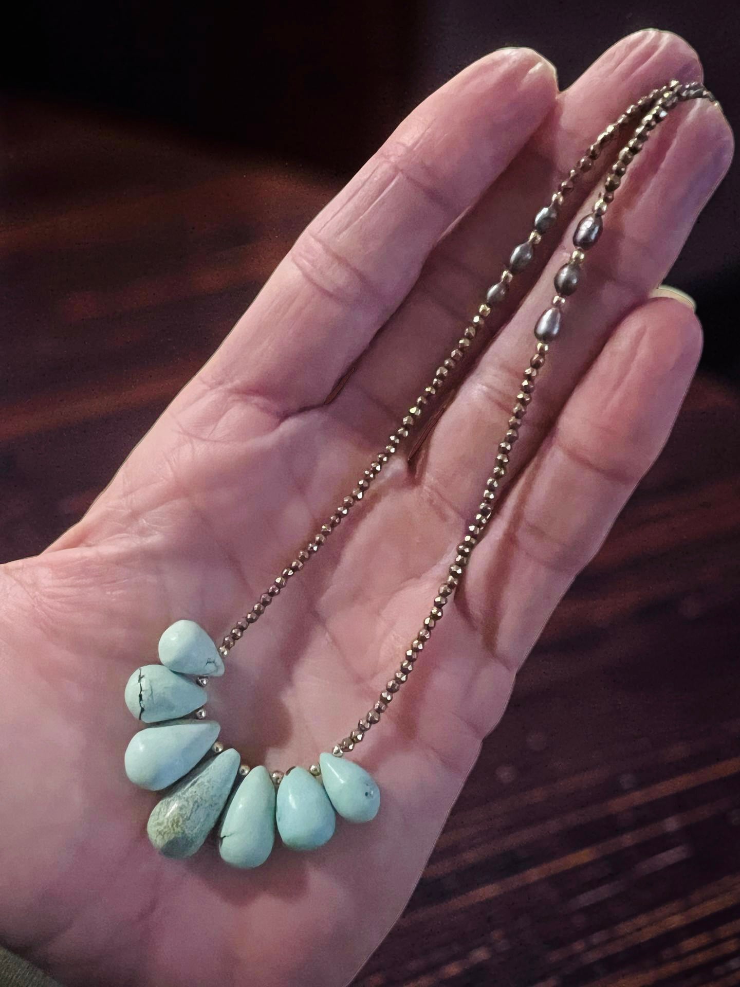 Turquoise Teardrops Necklace
